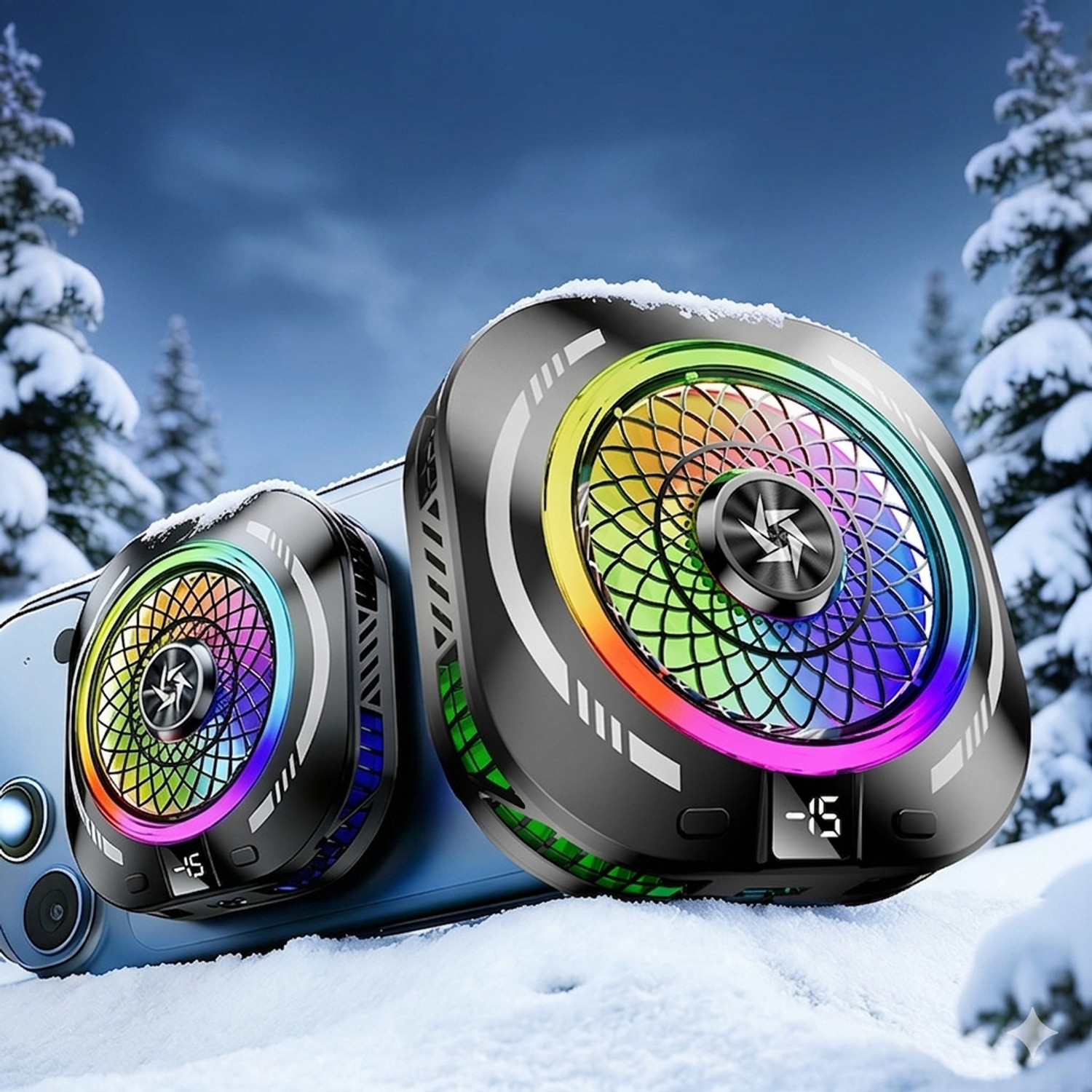 Image of MILLENNIUM TECHNOLOGY Mobile Phone Gaming Fan X76 Cooling Fan Cabinet Cooler