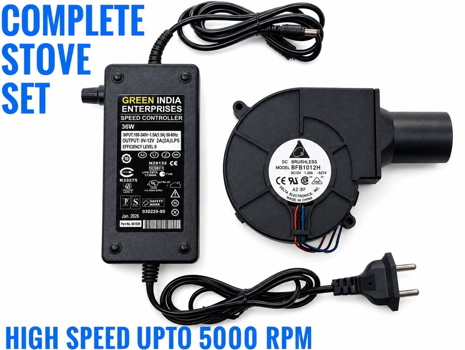 ADA2Z DC 12V 1.20A MODEL BFB1012H SIZE 97X97X33mm 2amp controller complete stove set Cooling Fan All in one Cooler