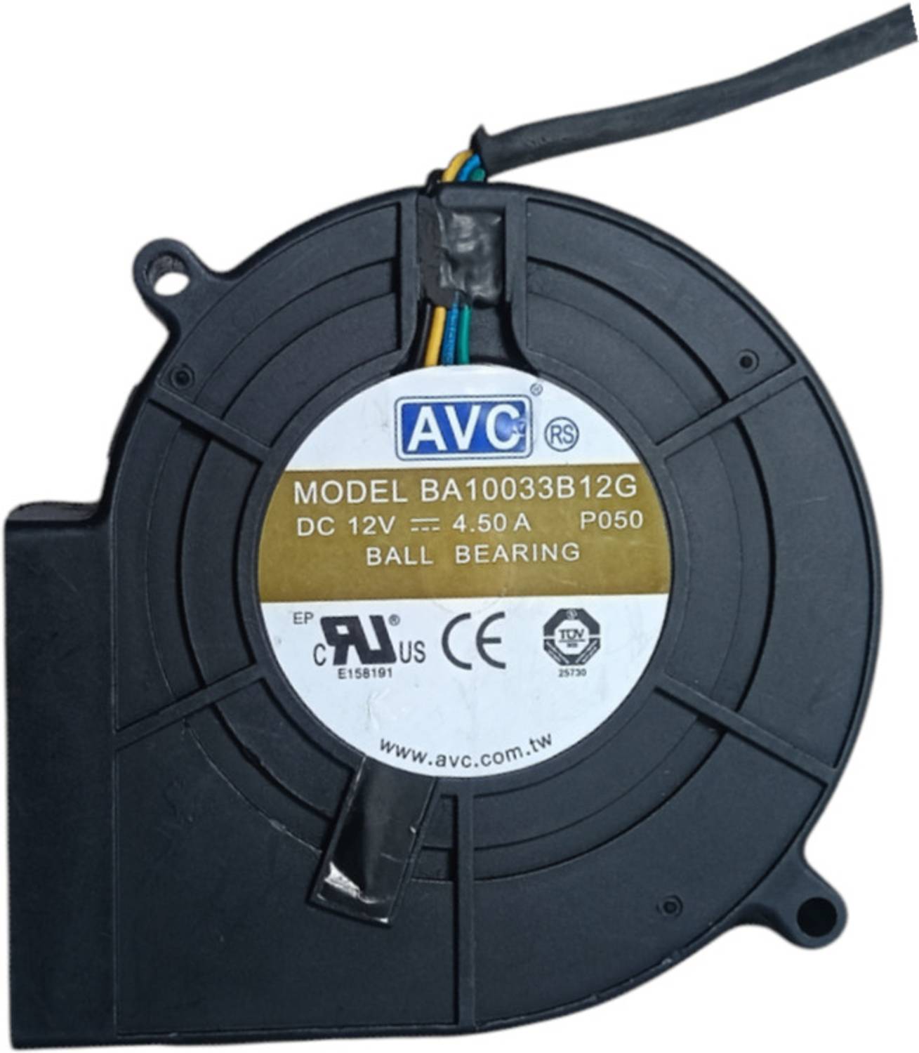 AVC BA10033B12H DC12V 1.32A 9733 9.7CM 3-Wire Turbo Blower Fan AVC BA10033B12H DC12V 1.32A 9733 9.7CM 3-Wire Turbo Blower Fan