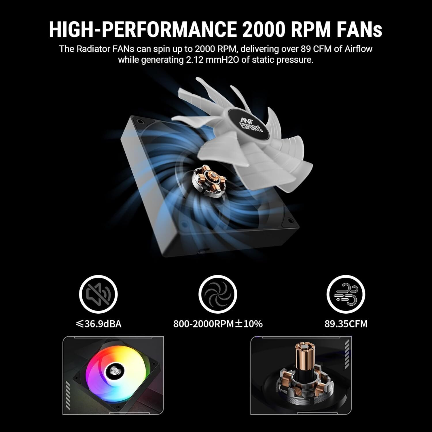 Image of Ant Esports ICE Storm 360 mm|360 AIO Liquid Cooling Cabinet Cooler