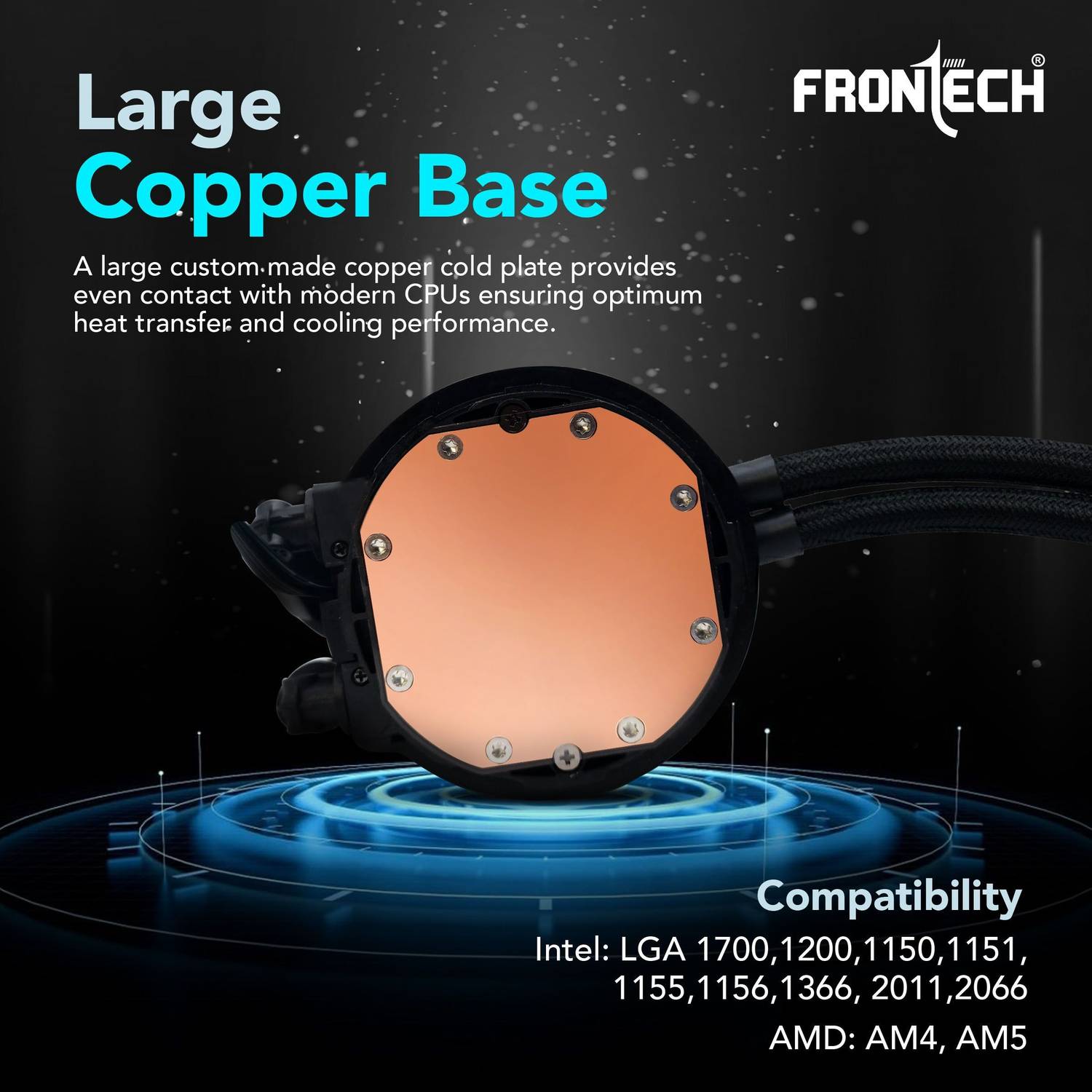 Frontech AIO CPU Cooler for Intel LGA 1700/1200 & AMD AM4/AM5 - Image 5