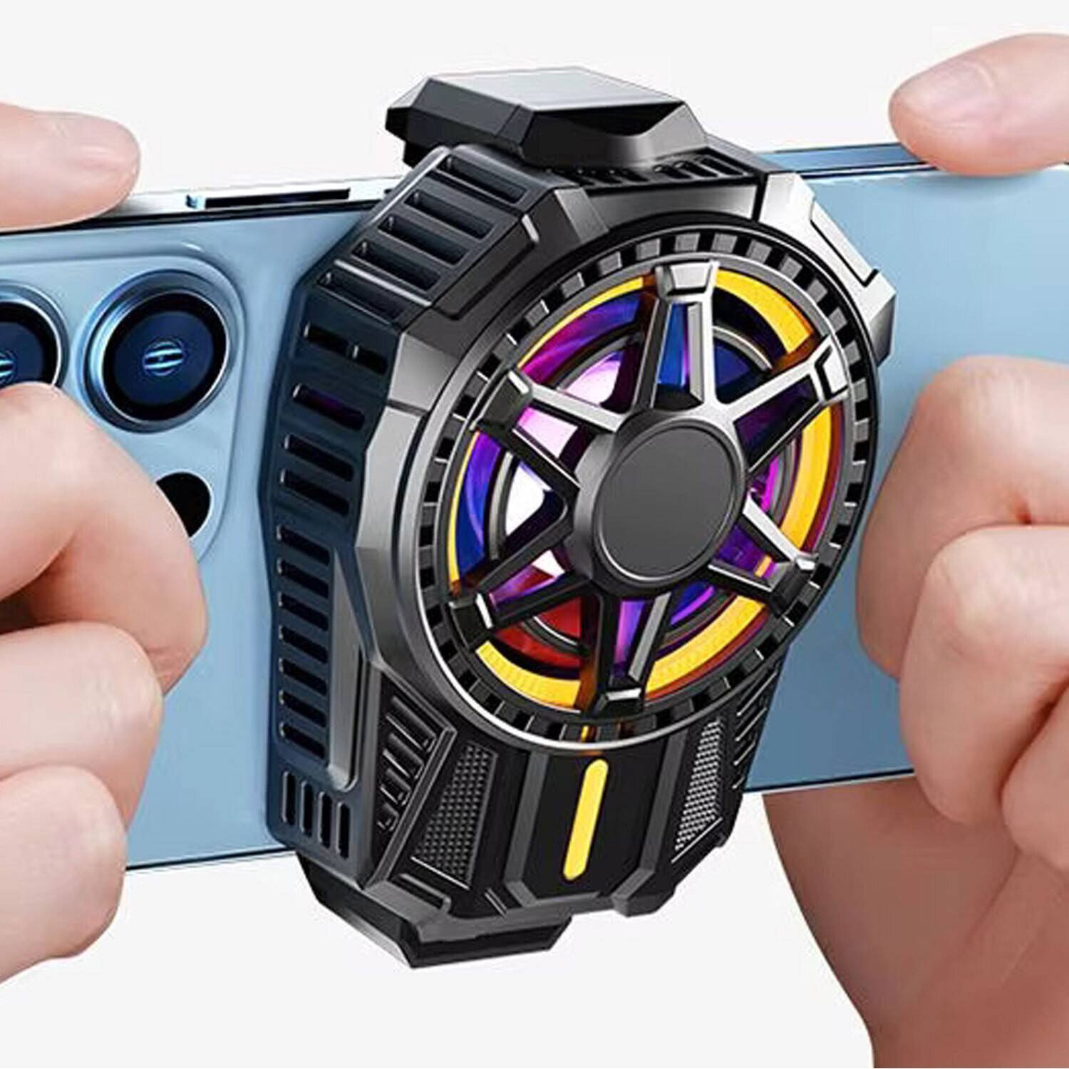 MOOZMOB Mobile Game Cooler Fan for Long Filming Mobile Gaming Phone 1 Fan Ergonomic Cooling Pad