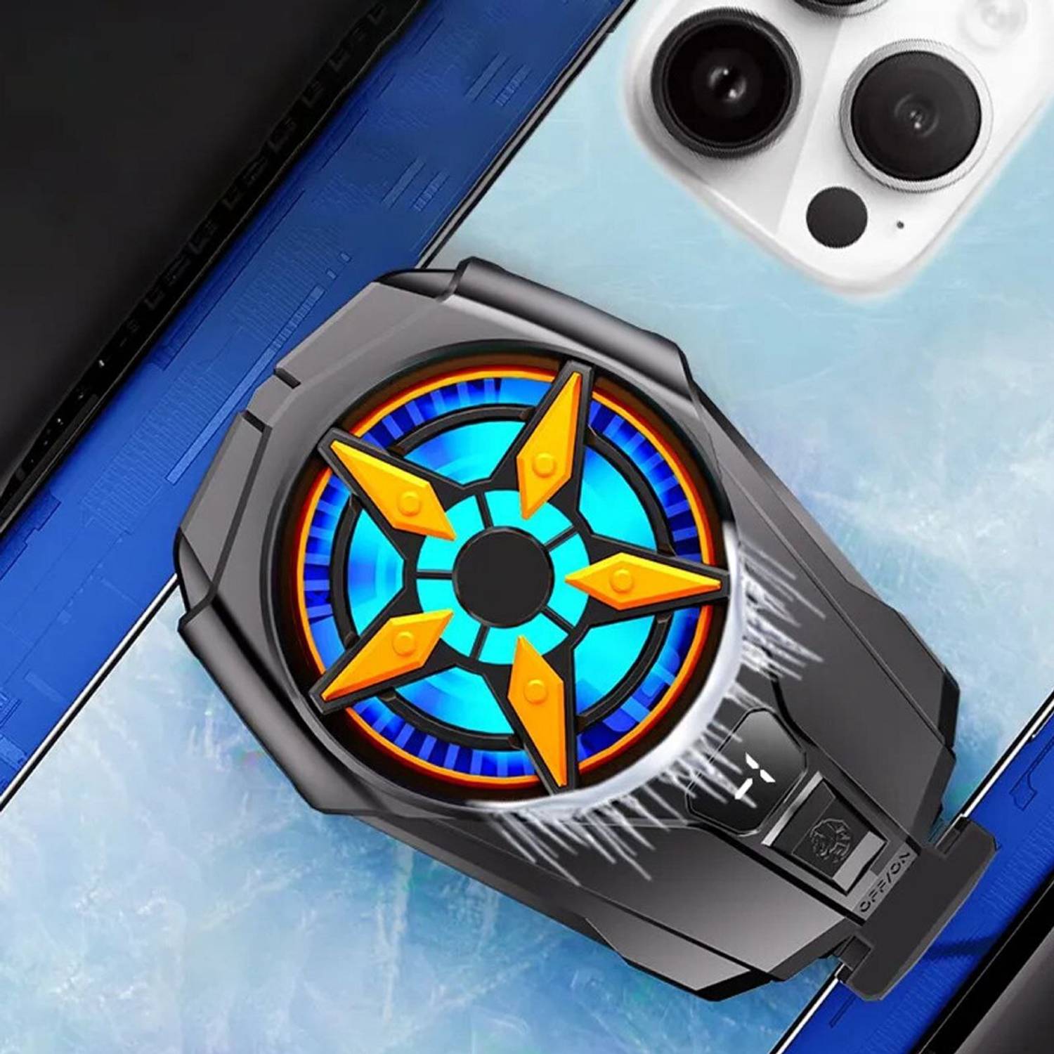 PAPLAJ ENTERPRISES SL09 Instant Cooling|Adjustable to all Smartphone Gaming Accessory Kit 1 Fan Ergonomic Cooling Pad