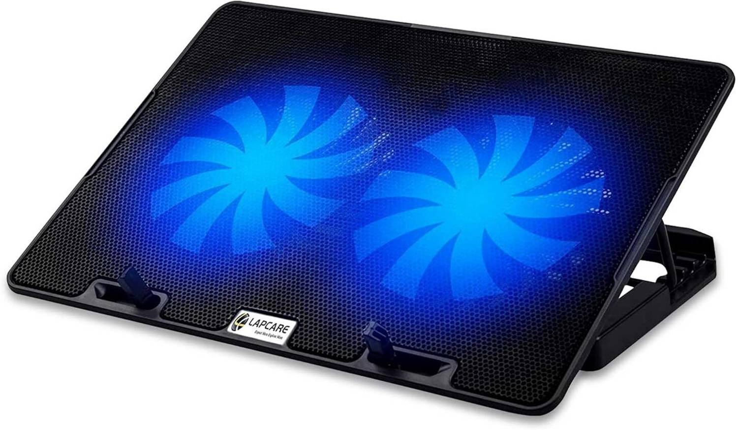 LAPCARE Chillmate - Cooling Pad, 2 USB Port, Dual Fan, upto 15.6" Laptop 2 Fan Ergonomic Cooling Pad with Adjustable Height
