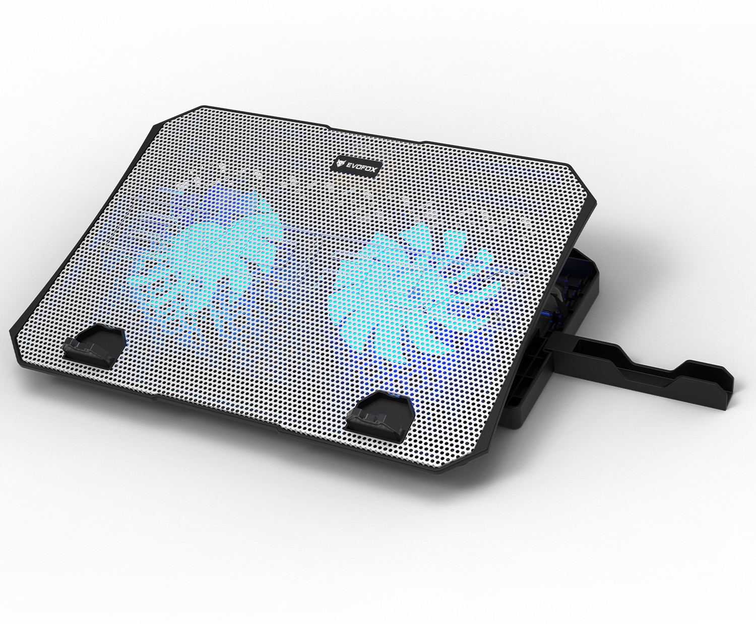 Image of EVOFOX Frost 15.6 inches with blue LED 2 Fan Ergonomic Cooling Pad with Adjustable Height