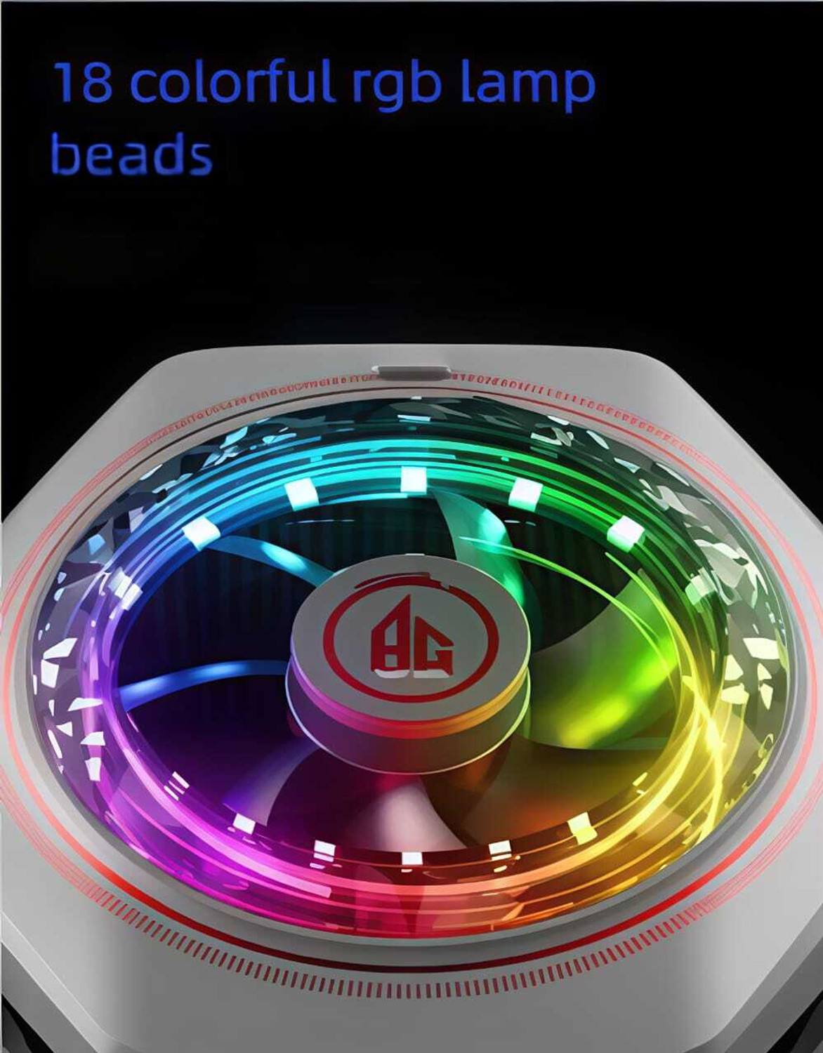 Image of Cubonic X Black Shark FunCooler 5 Pro Special ALL GAMER {AG} Edition 1 Fan Ergonomic Cooling Pad with Adjustable Height