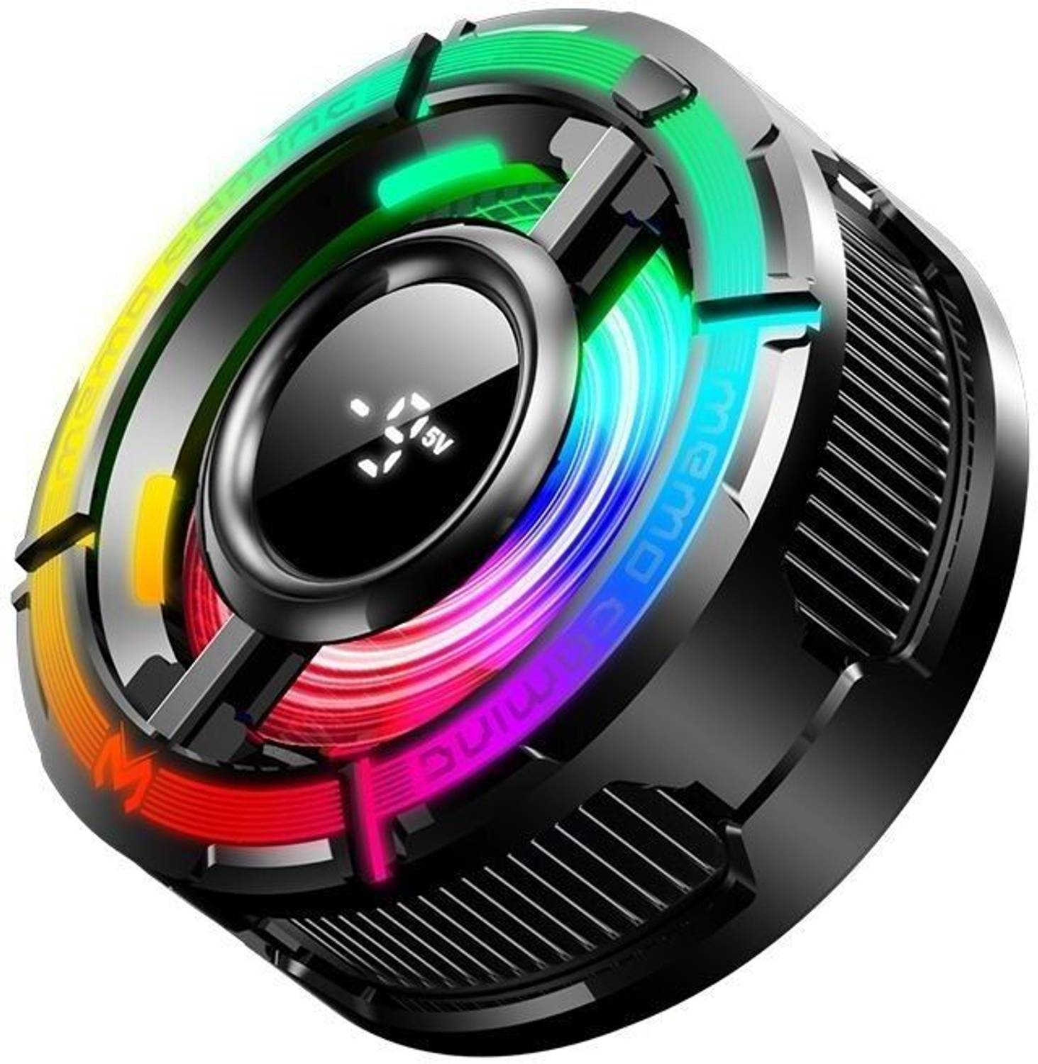 PAPLAJ ENTERPRISES CX15 RGB Semiconductor Mobile Cooling Fan for PUBG BGMI Gaming 1 Fan Ergonomic Cooling Pad with Adjustable Height