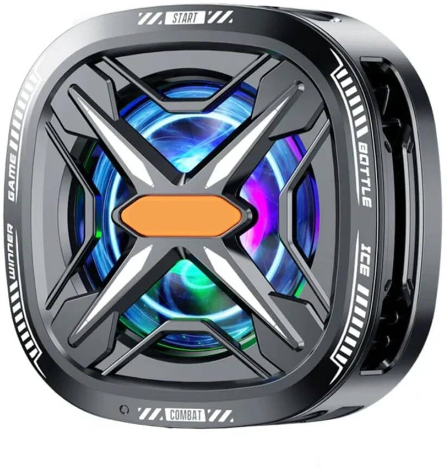 RECTITUDE Magnetic Mobile Cooling Fan with LED Display for Gaming Phone Cooler 1 Fan Ergonomic Cooling Pad