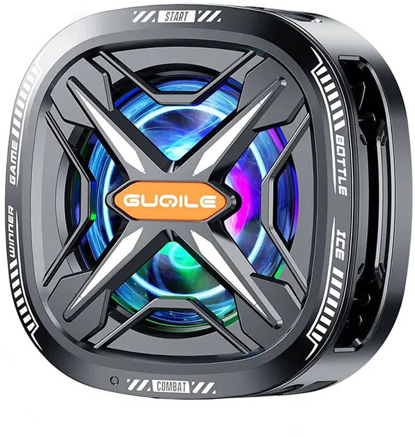 RECTITUDE Mobile Cooling Fan RGB Magnetic Gaming Phone Cooler with Digital Display 1 Fan Ergonomic Cooling Pad
