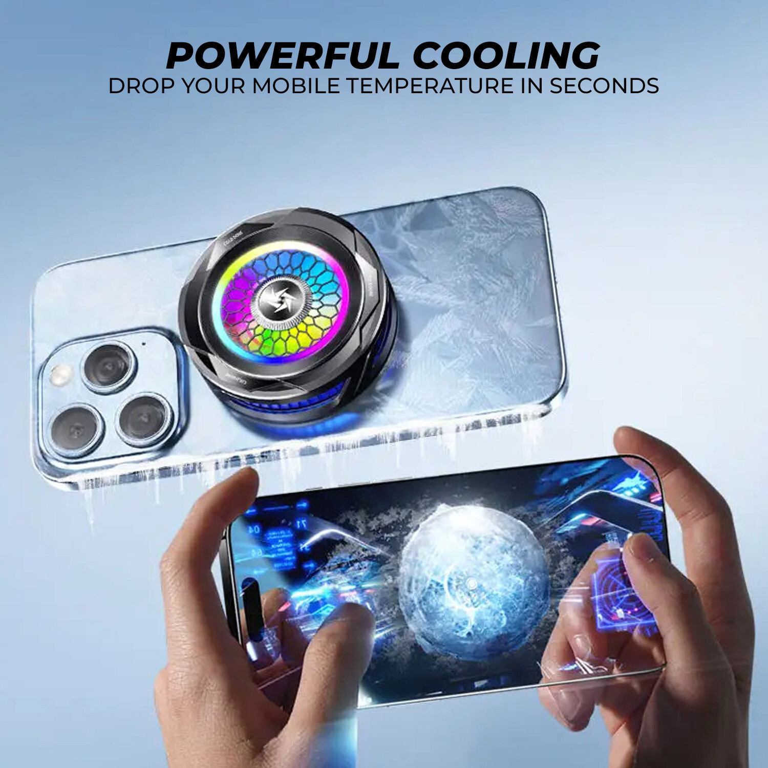 Image of MOBIZAC SL25 Mobile Radiator Cooler Fan Heating Cooler Fan Gamer 1 Fan Ergonomic Cooling Pad
