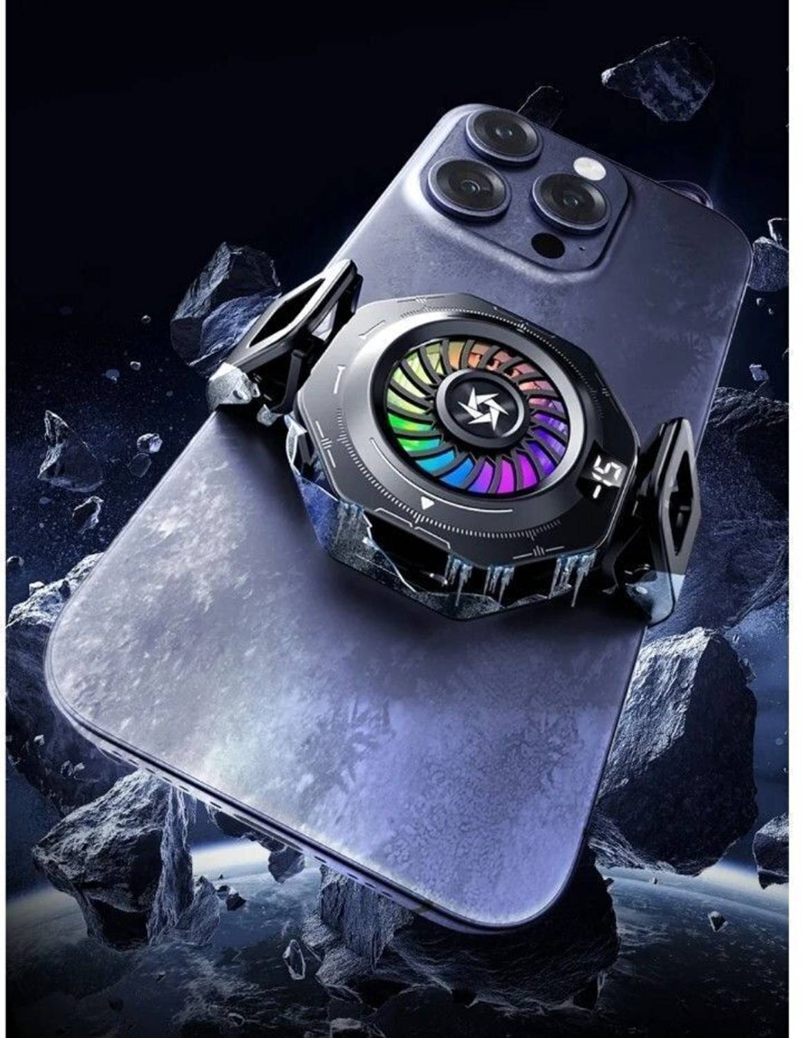 ElectroEra Enterprise NEW_Mobile Gaming Cooler with Fast Heat Dissipation and RGB Lighting 1 Fan Cooling Pad
