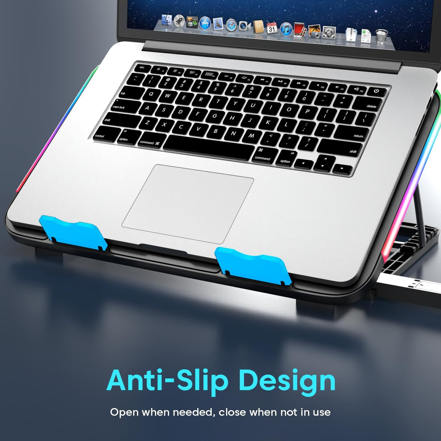 Image of sounce Snowstorm Pro Laptop Cooling Pad, 6 Fans| SNC-LAPTOPCP BLK 6 Fan Ergonomic Cooling Pad