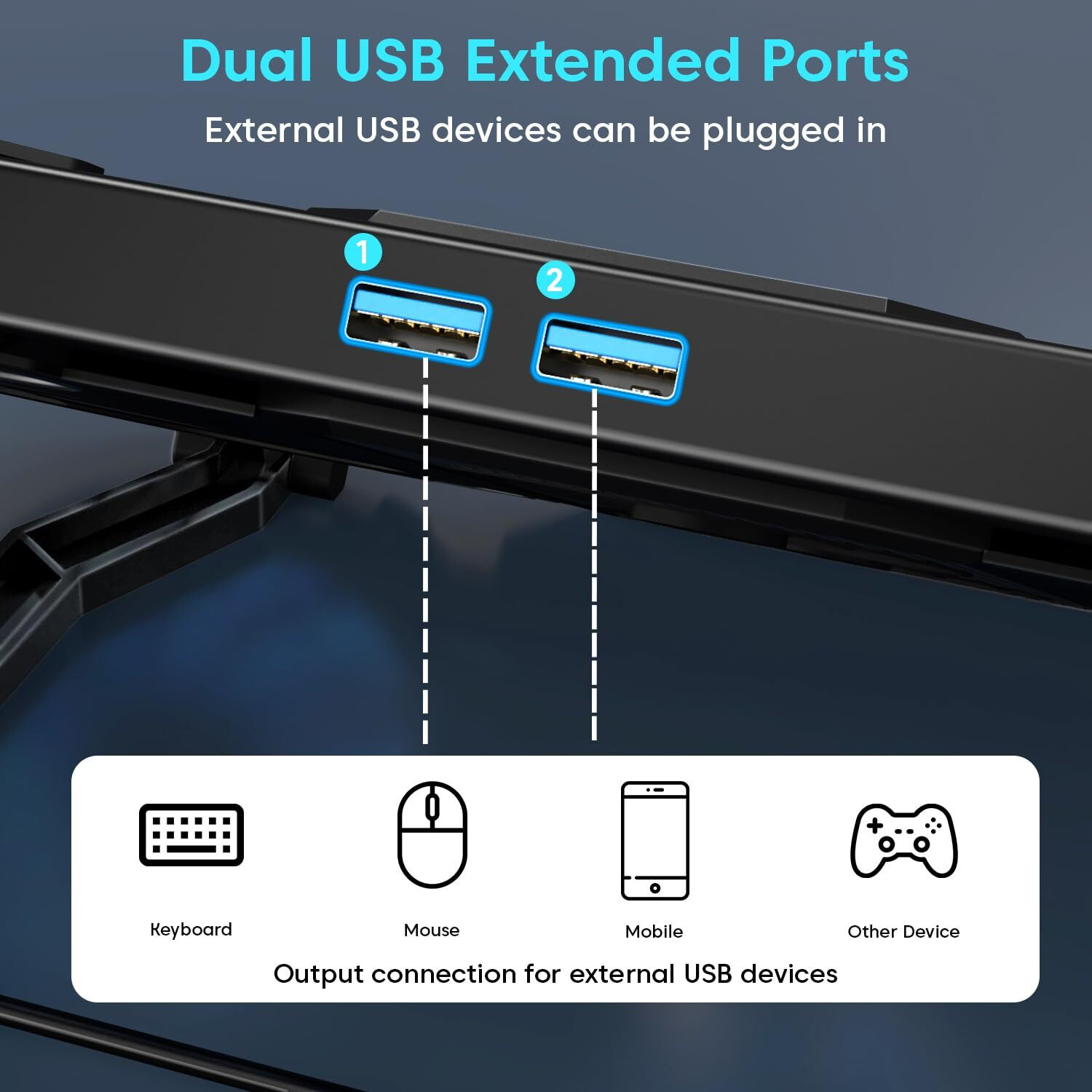 Image of sounce RGB Laptop Cooling Pad, 6 Silent Fans, Dual USB, LCD, Adjustable Stand | SNC- 6 Fan Ergonomic Cooling Pad with Adjustable Height
