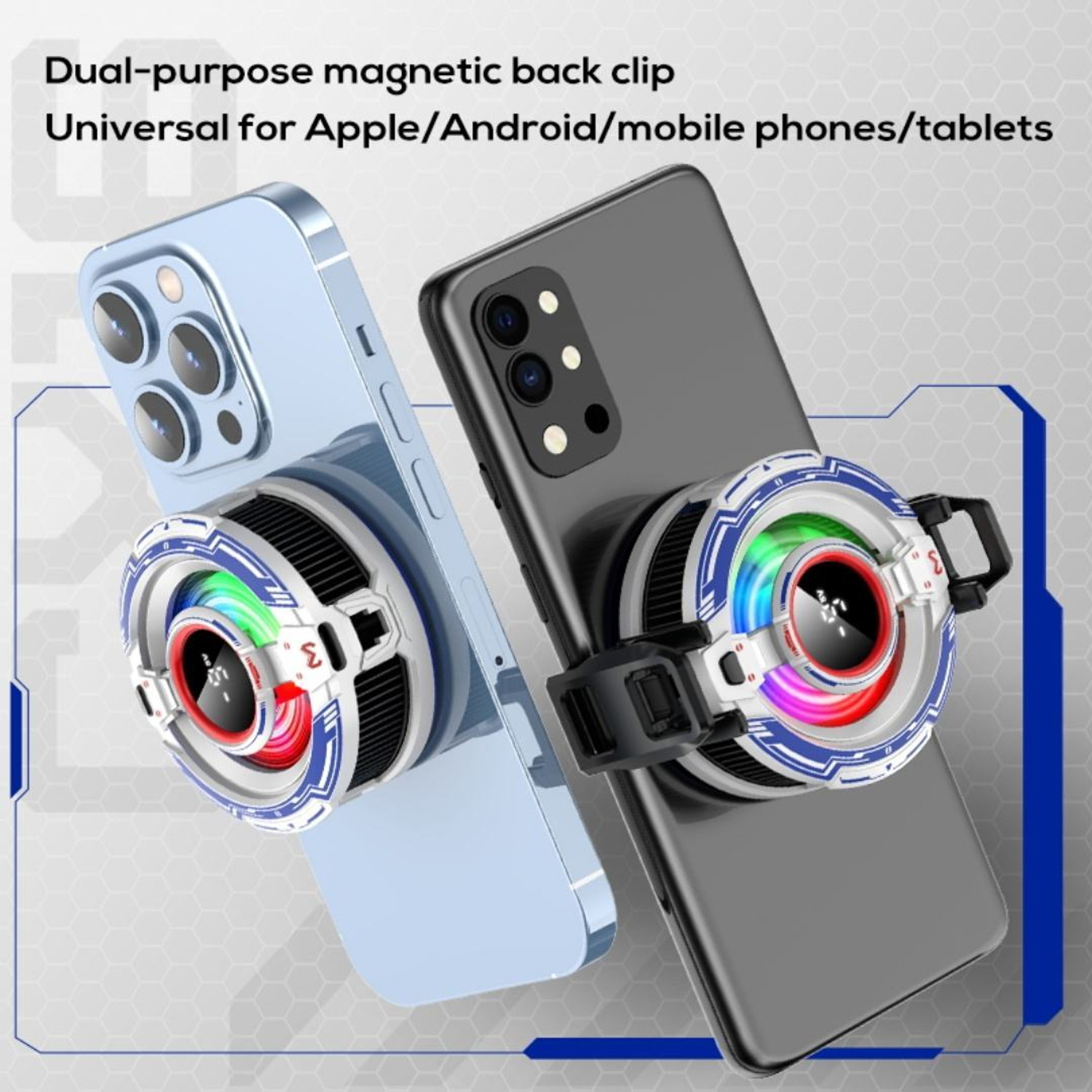 Image of Cubonic CX16 Korex 13W |LED Display| RGB|AI Model| Magnetic /Clip Mount Mobile Fan with Radiator Cabinet Cooler