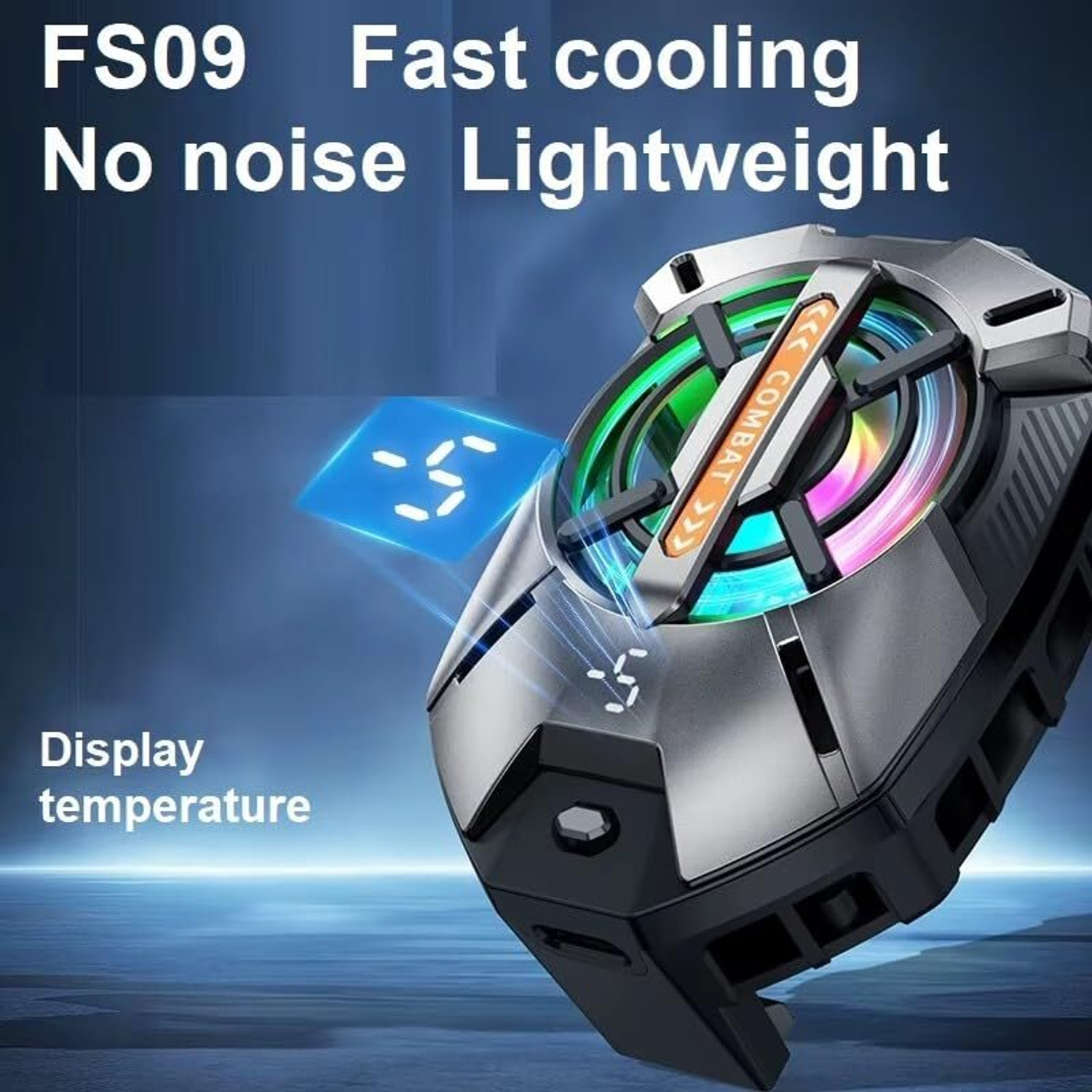 Image of FITRIC Gaming Mobile Cooling Fan Radiator Cooler 3 Speed Semiconductor Phone Cooler Gaming Accessory Kit