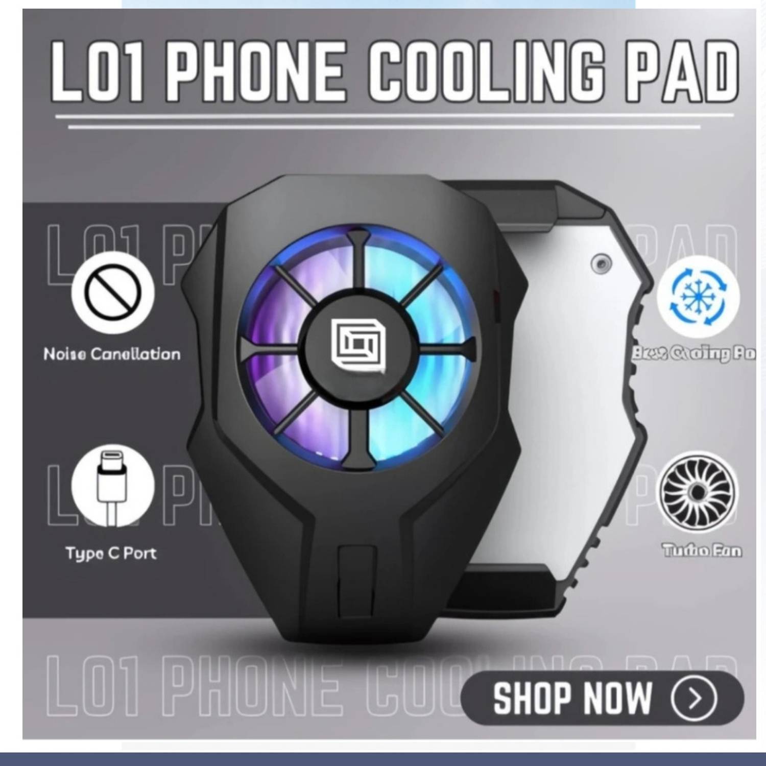 MDPB Arctic Pro L-01 Mobile Radiator Semiconductor For Pubg Free Fire @922 1 Fan Ergonomic Cooling Pad with Adjustable Height
