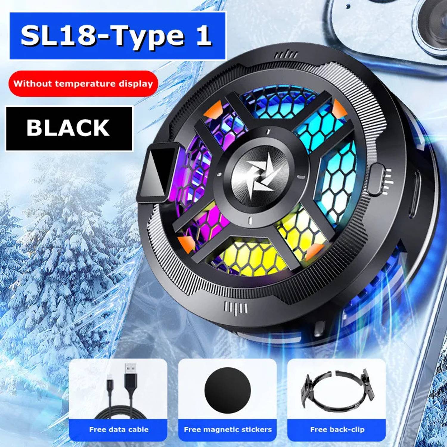 MOBIZAC SL18 Mobile Phone Cooler Semiconductor Radiator Portable Mobile Cooler Ergonomic Cooling Pad