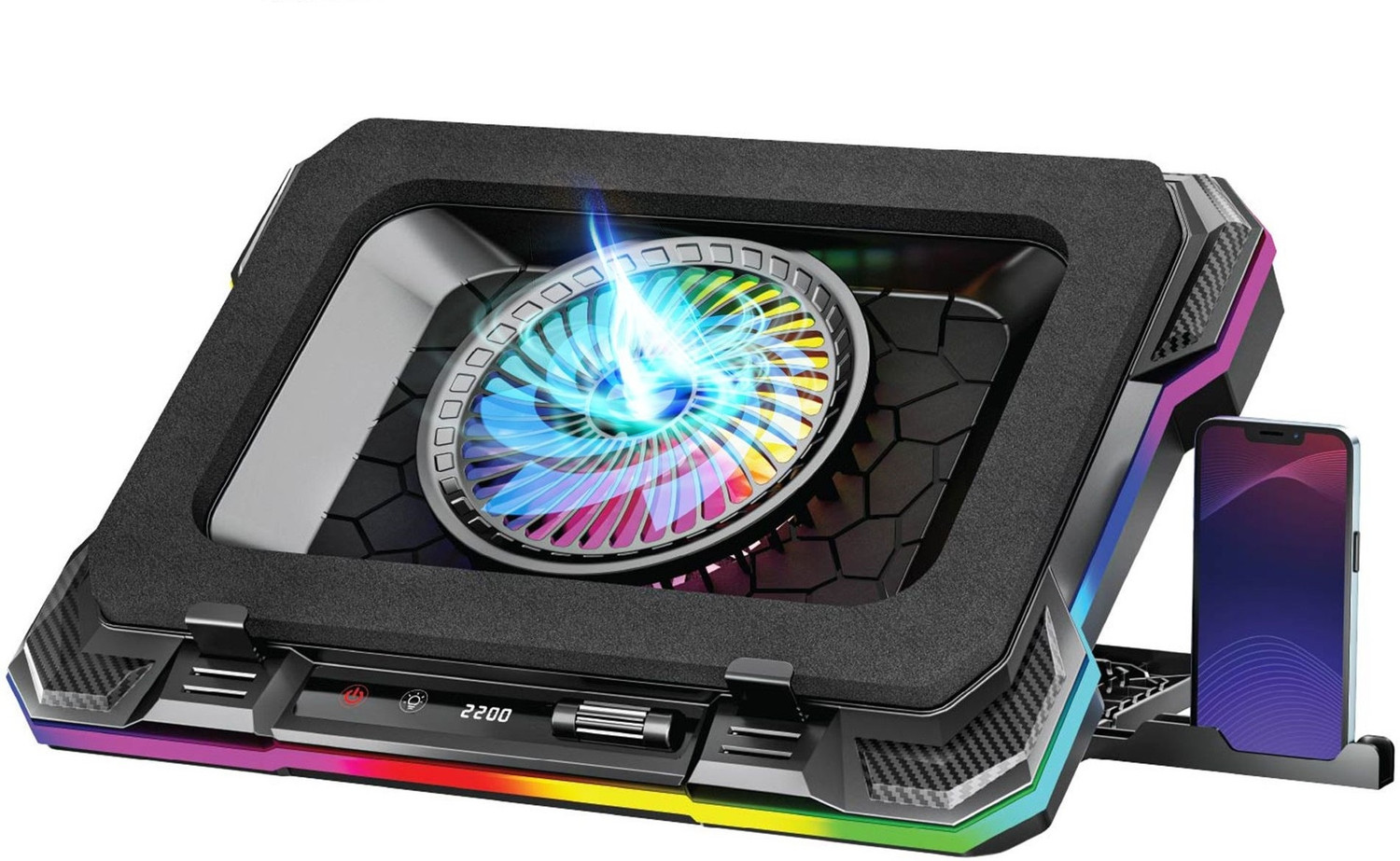 Image of ZEBRONICS ZEB-NC9200 1 Fan Ergonomic Cooling Pad with Adjustable Height