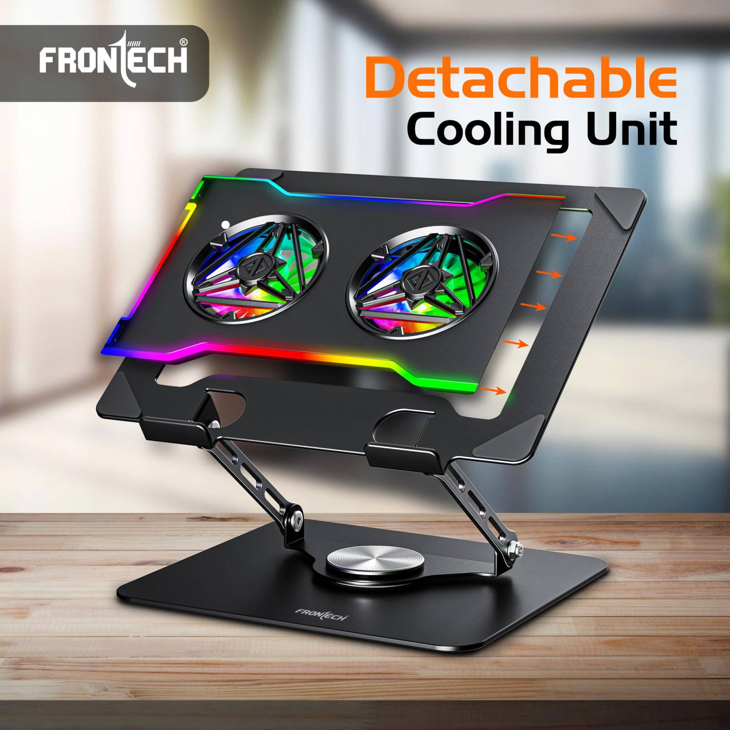 Frontech 360° Rotating Laptop Cooling Stand - Image 3