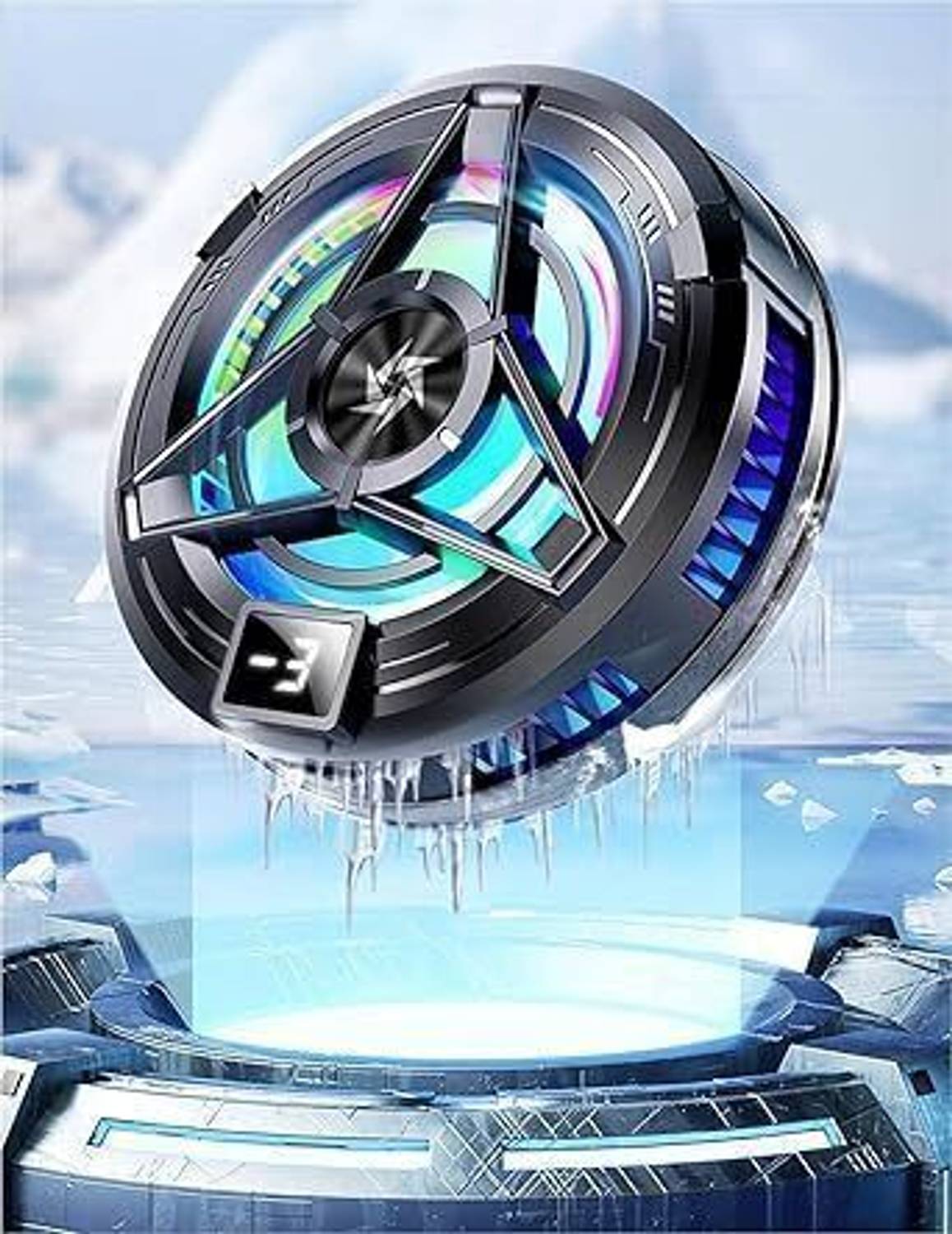 ElectroEra Enterprise NEW_Mobile Cooler For Gaming Gaming Cooler With Digital Display 1 Fan Ergonomic Cooling Pad with Adjustable Height