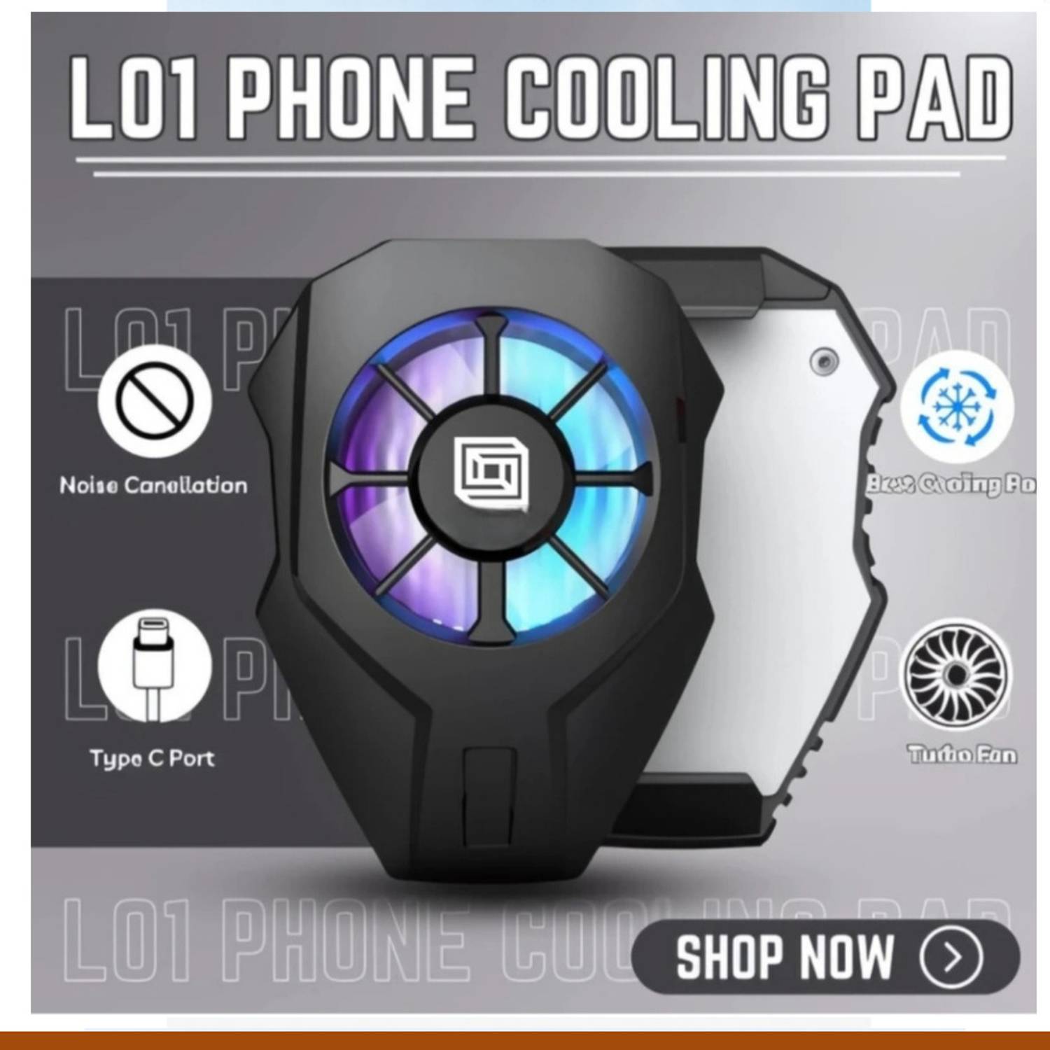 MDPB Arctic Pro L-01 Mobile Radiator Semiconductor For Pubg Free Fire @928 1 Fan Ergonomic Cooling Pad with Adjustable Height