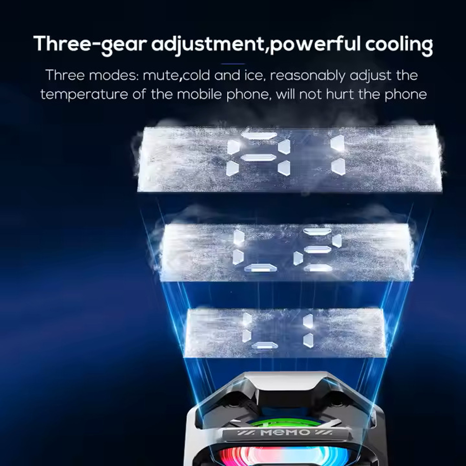 Image of Cubonic Memo dl20 AI 3 Speed Semiconductor 1 Fan Ergonomic Cooling Pad with Adjustable Height