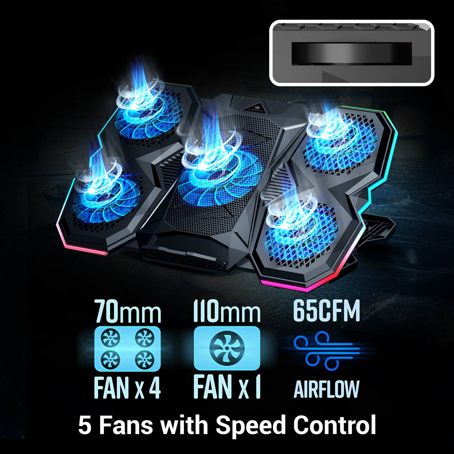 ZEBRONICS NC8000 17 inch Cooling Pad - Image 2
