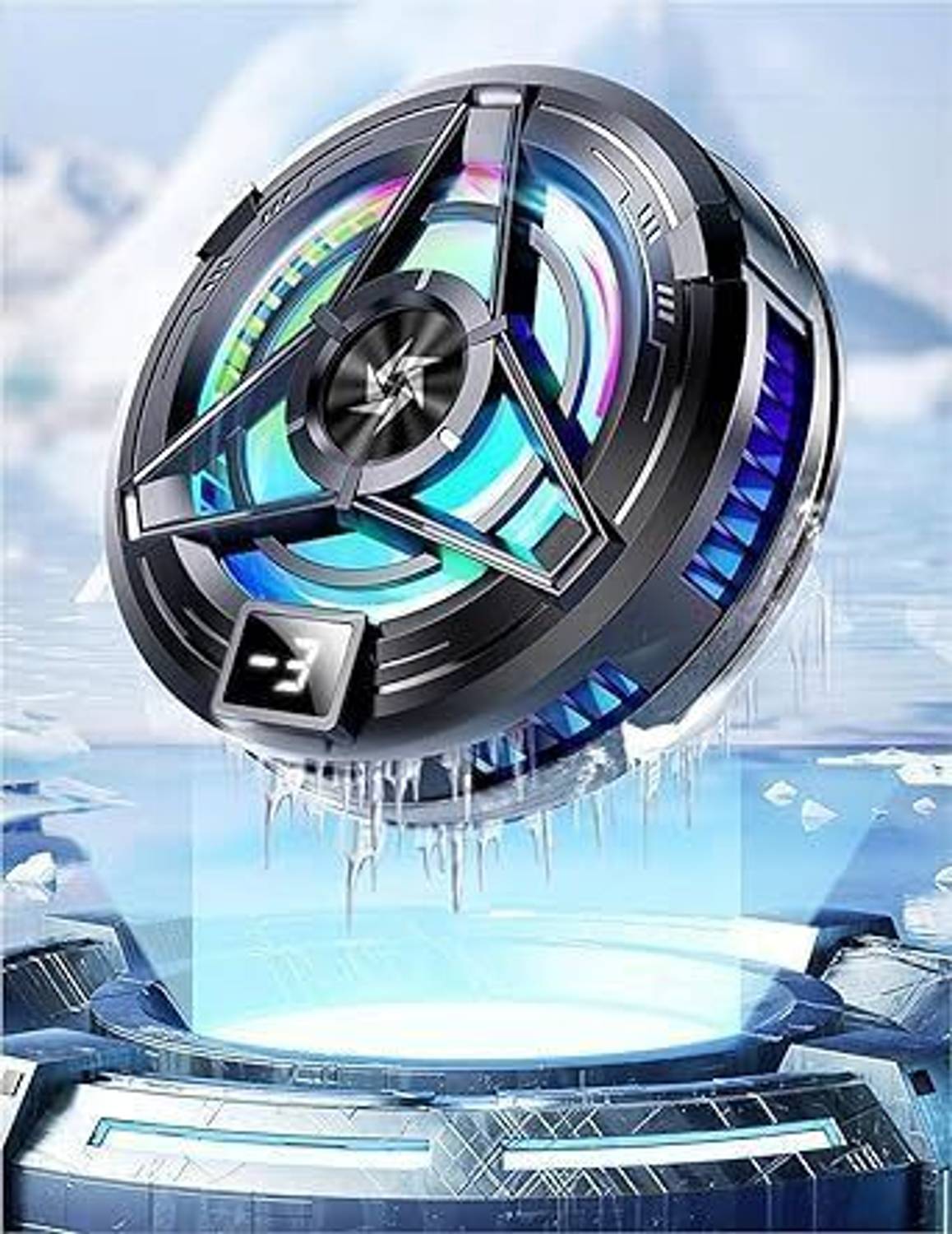 ElectroEra Enterprise Mobile Cooler For Gaming Gaming Cooler With Digital Display 1 Fan Ergonomic Cooling Pad with Adjustable Height