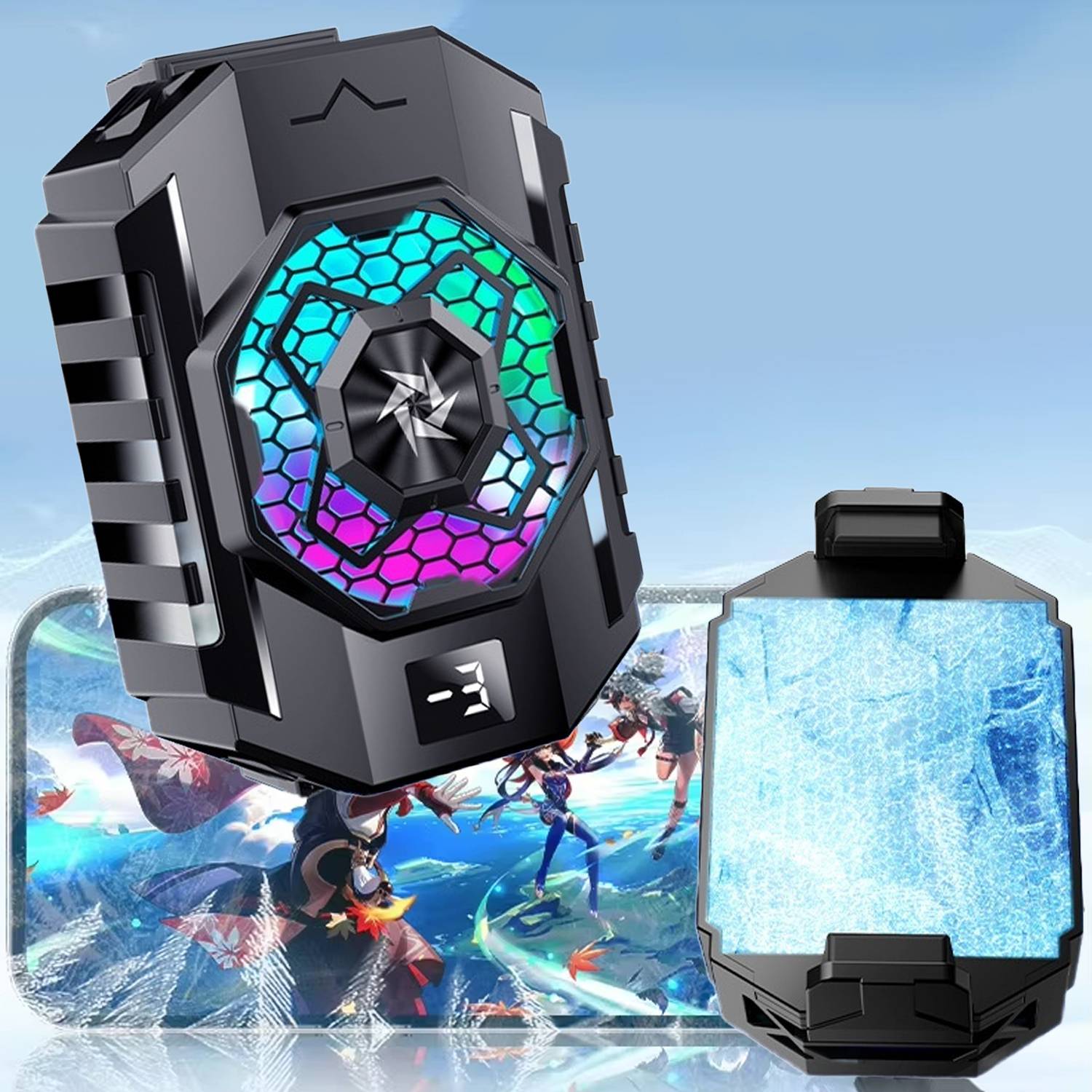 MOOZMOB SL31 Mobile Cooling Gaming Mobile Cooler Fan 1 Fan Ergonomic Cooling Pad
