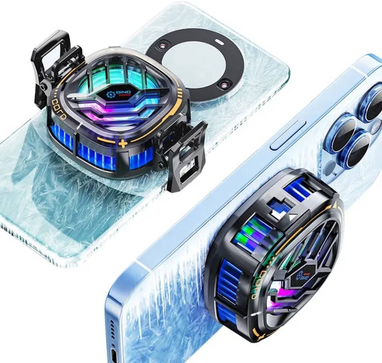 PAPLAJ ENTERPRISES X76 Pro Magnetic Mobile Cooler Advanced Chip for Instant Cooling 1 Fan Cooling Pad