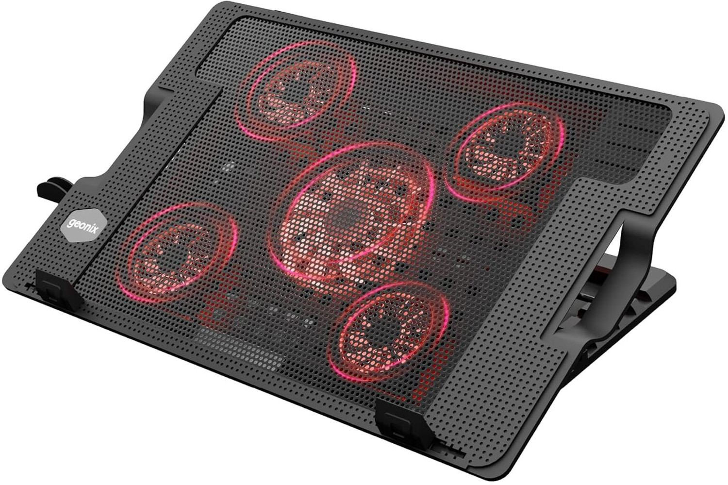 Image of GEONIX GXLCP05FM 5 Fan Ergonomic Cooling Pad with Adjustable Height