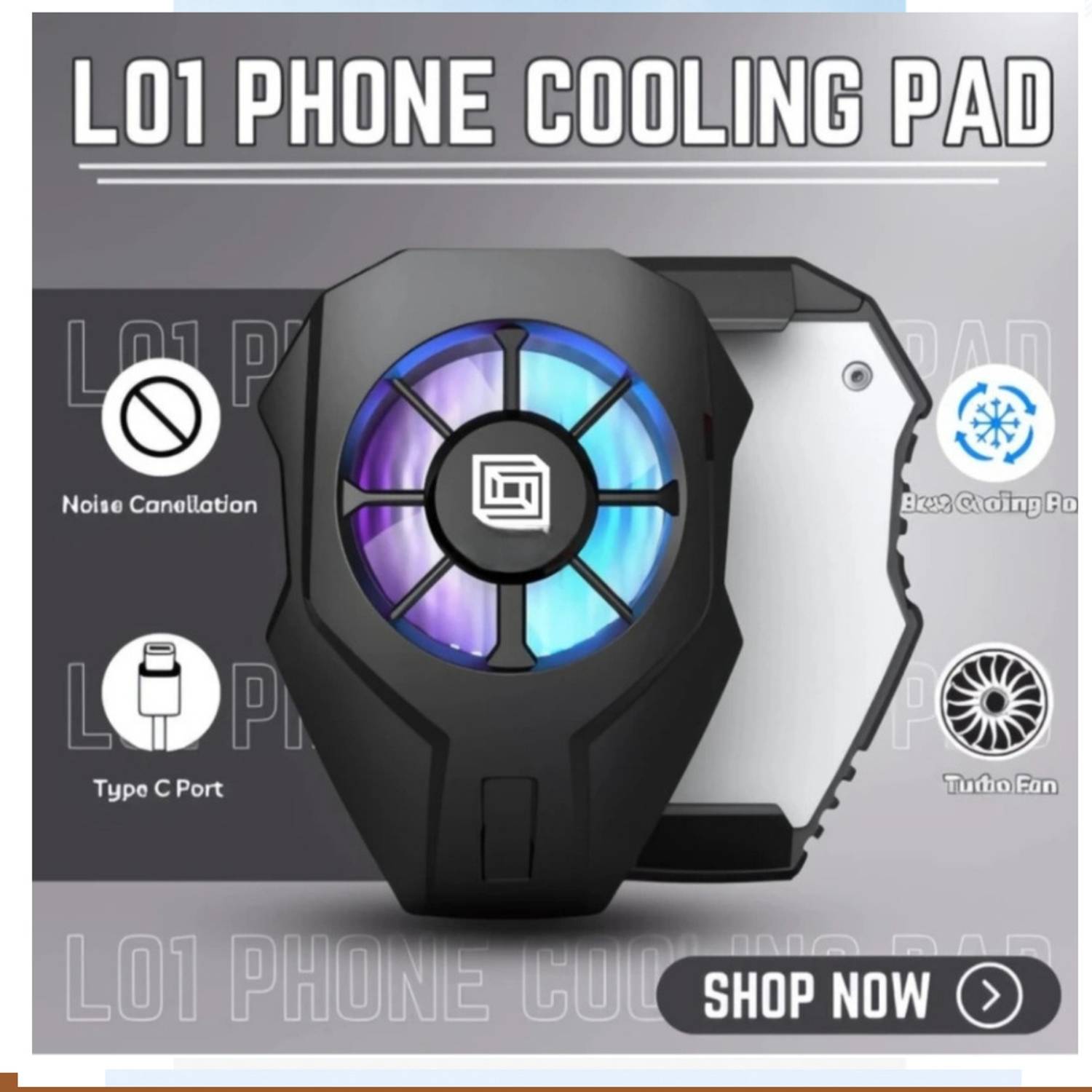MDPB Arctic Pro L-01 Mobile Radiator Semiconductor For Pubg Free Fire @924 1 Fan Ergonomic Cooling Pad with Adjustable Height