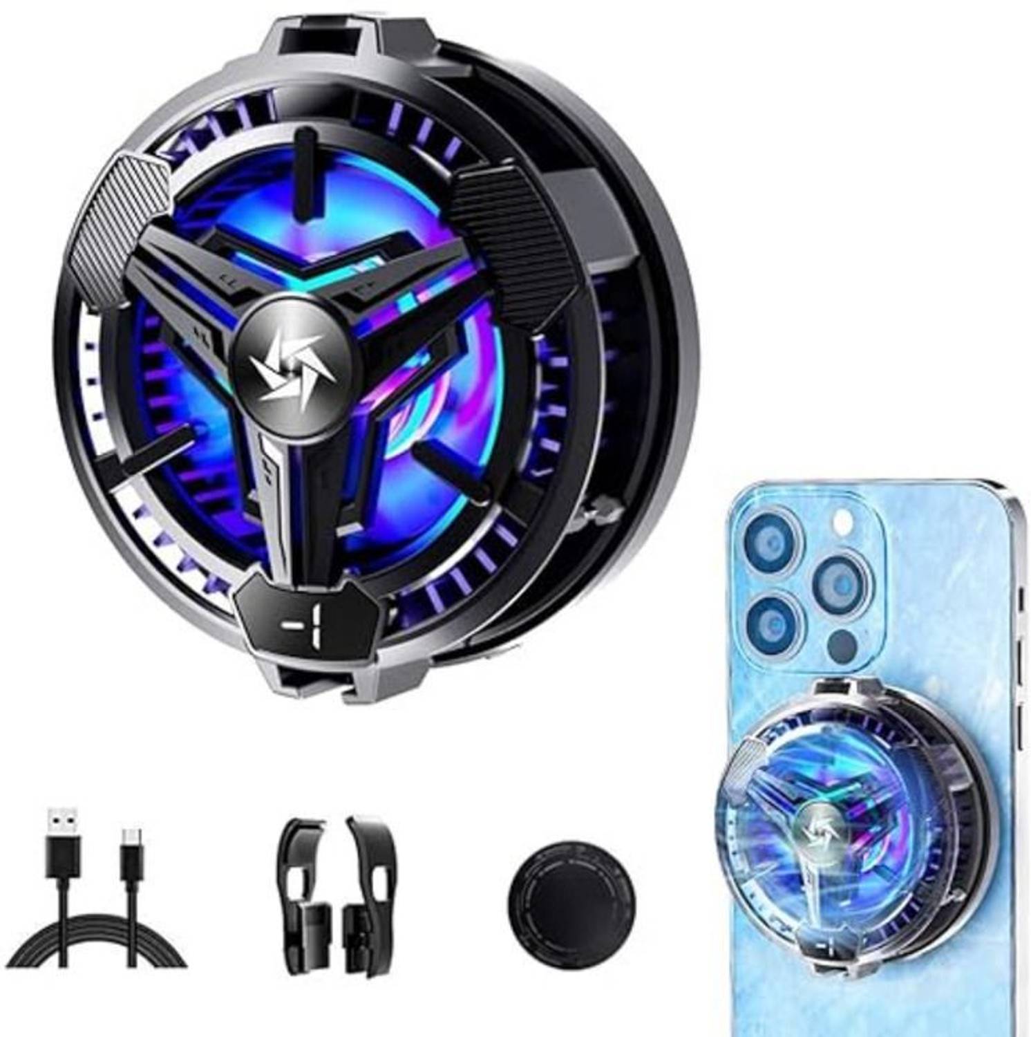 ElectroEra Enterprise LED Gaming Mobile Cooler Fan: Perfect Gift for Mobile Gamers! Ergonomic Cooling Pad