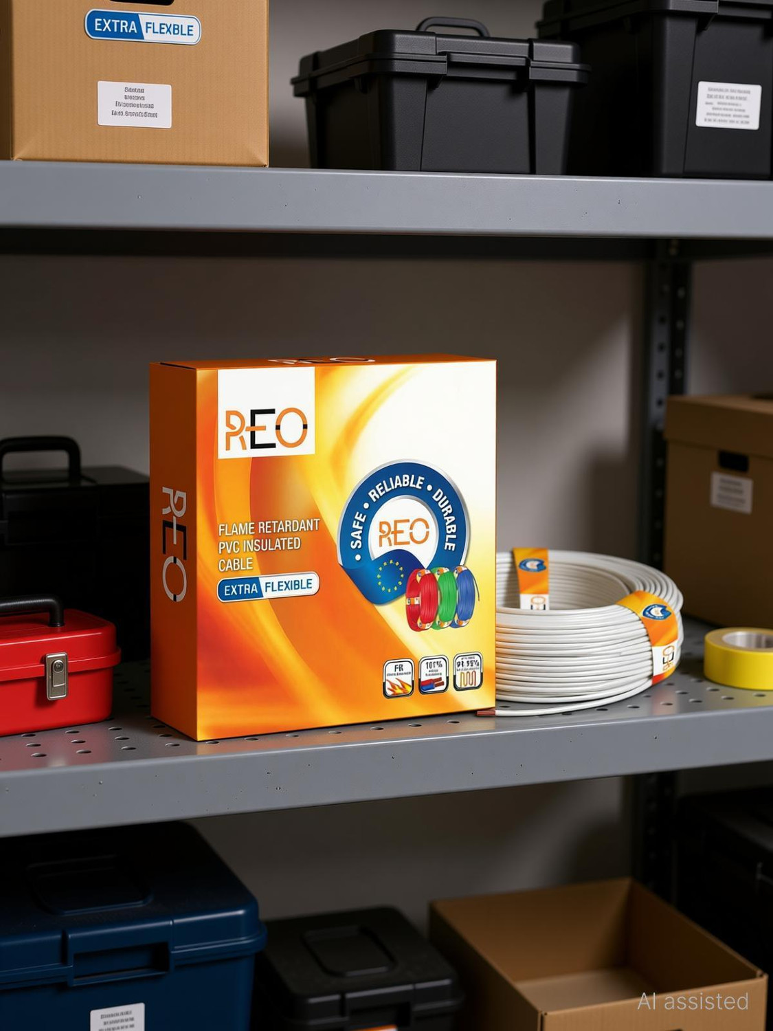 Image of REO PVC With FR Property 1 mm White 90 m Wire