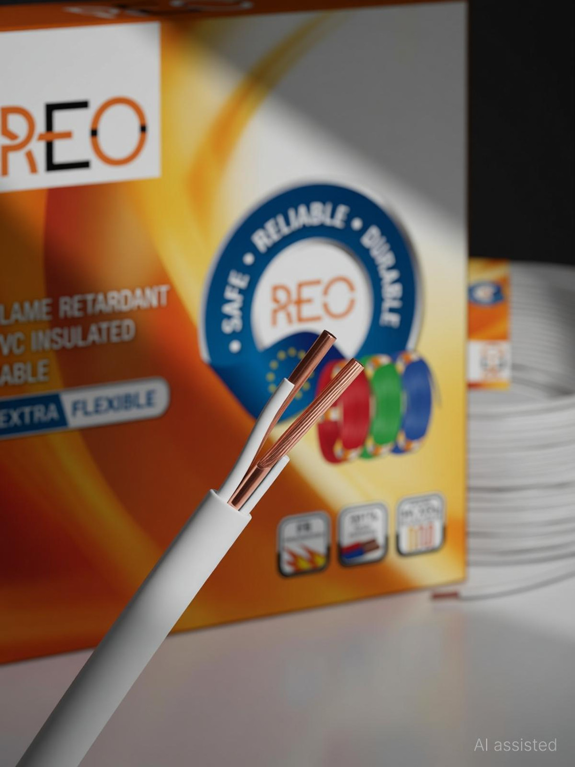 Image of REO PVC With FR Property 1 mm White 90 m Wire
