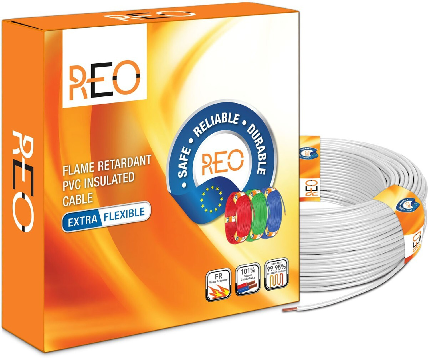 Image of REO PVC With FR Property 1 mm White 90 m Wire