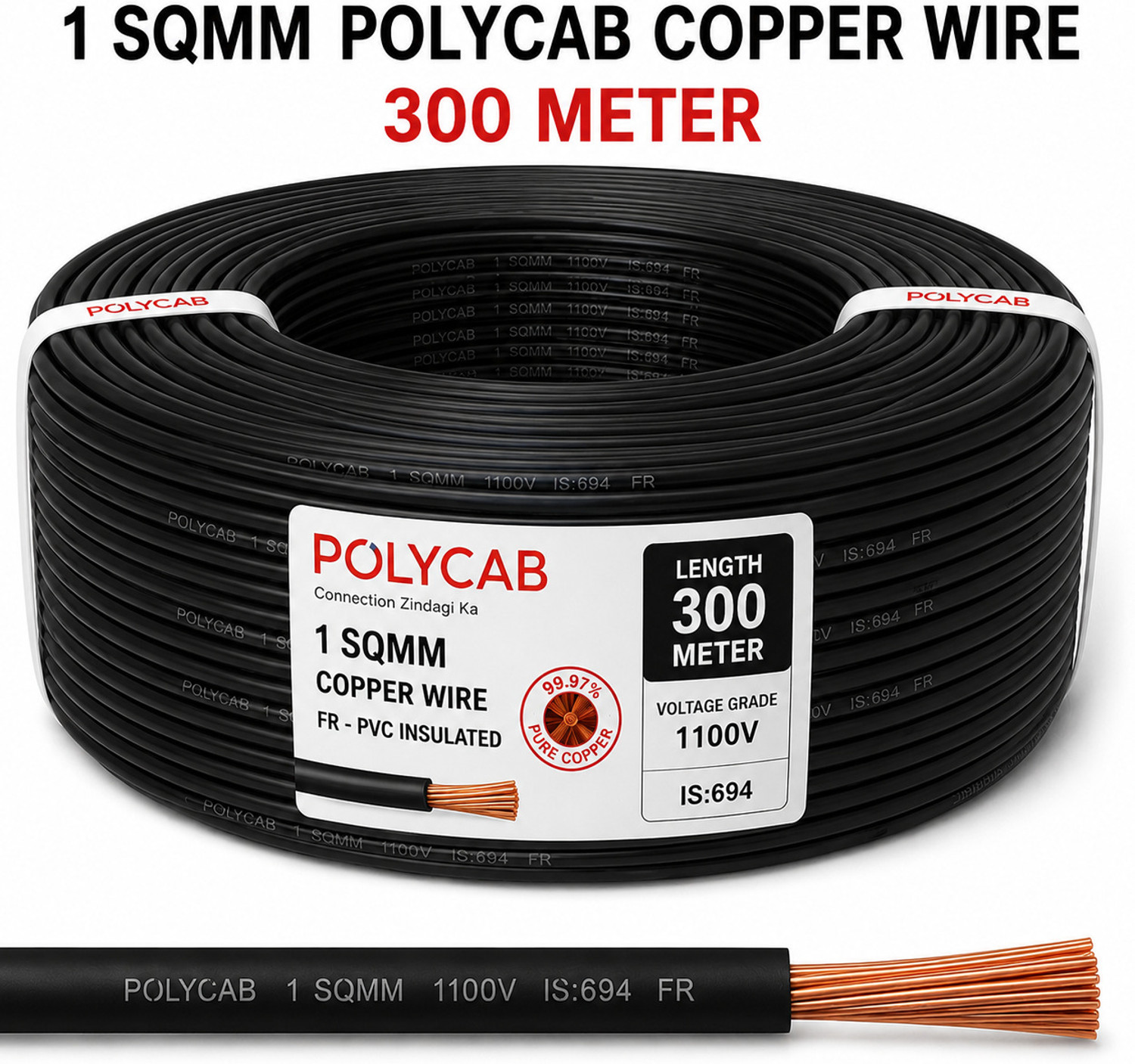 Image of Polycab 17 Gauge Copper Wire