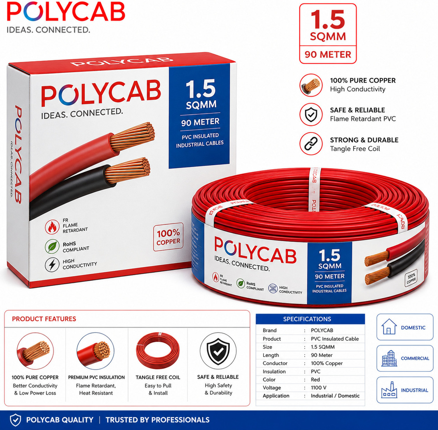 Image of Polycab 16 Gauge Copper Wire