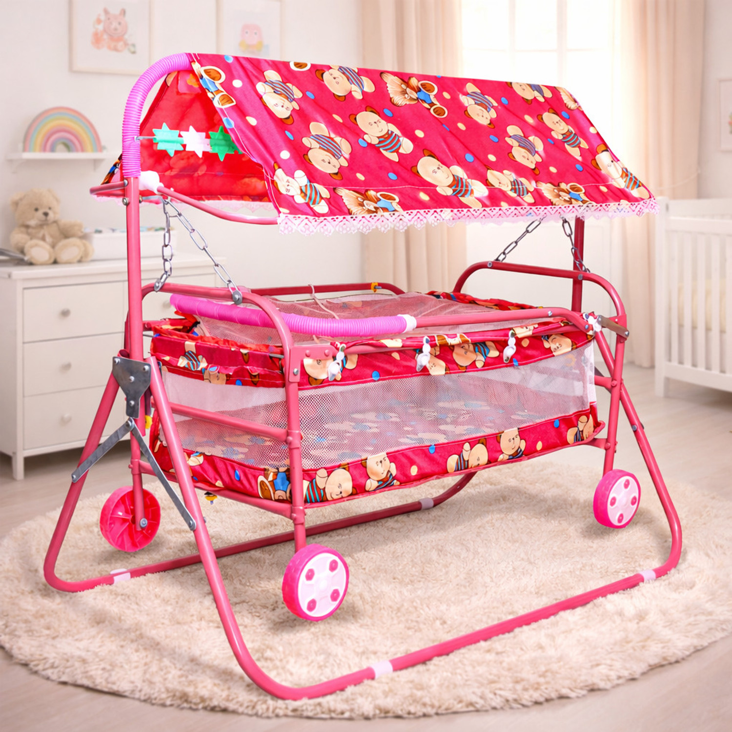 Image of Avani MetroBuzz Baby Cradle Jhula Palna Dolna Swing For New Born Baby