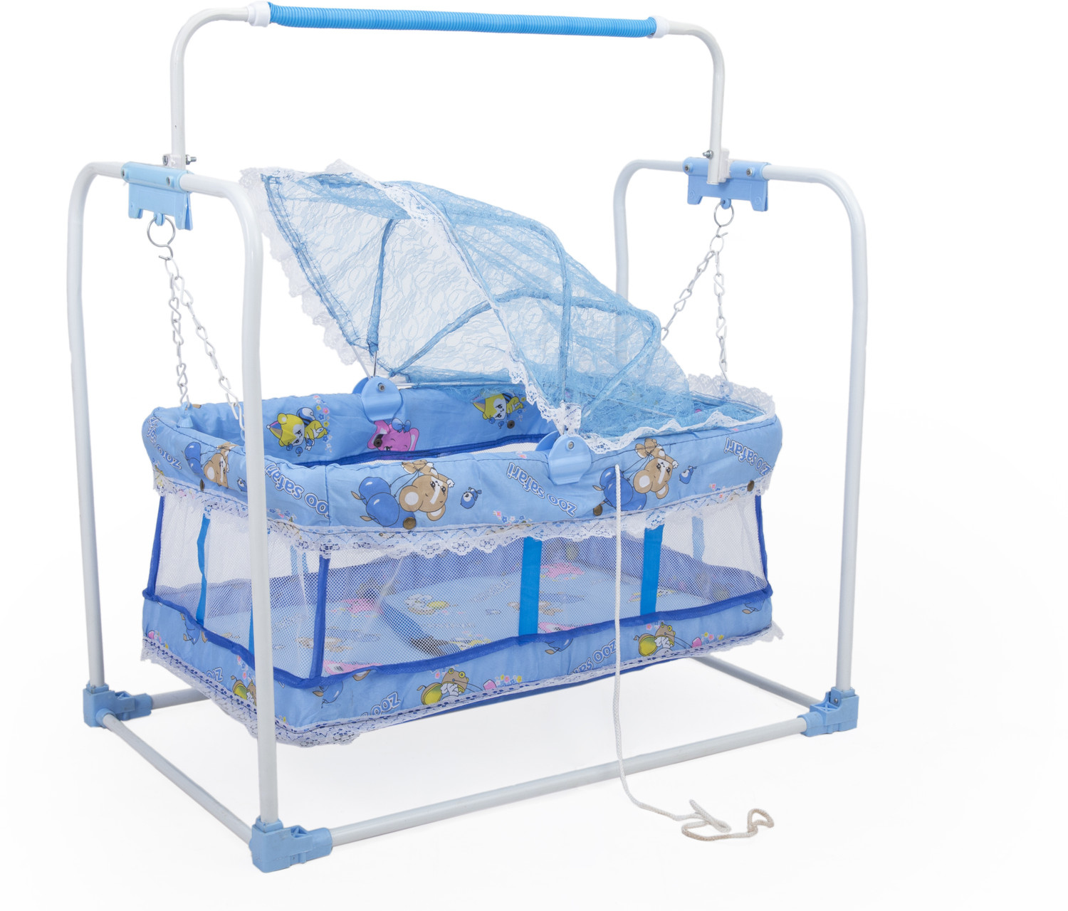 Image of SWINGISH Cradle for new born babySwing Jhula for baby | kids cradle with mosquito net Cot