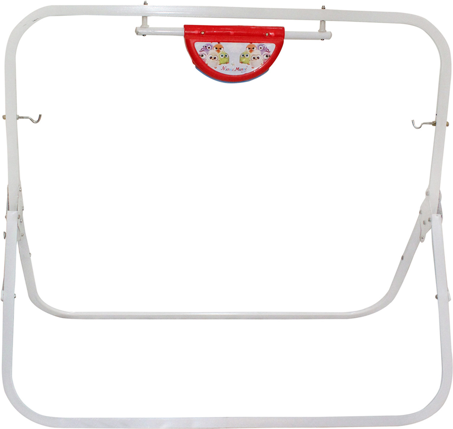 Image of SWINGISH Musical Cradle square pipe for new born baby Cot (Red, White)
