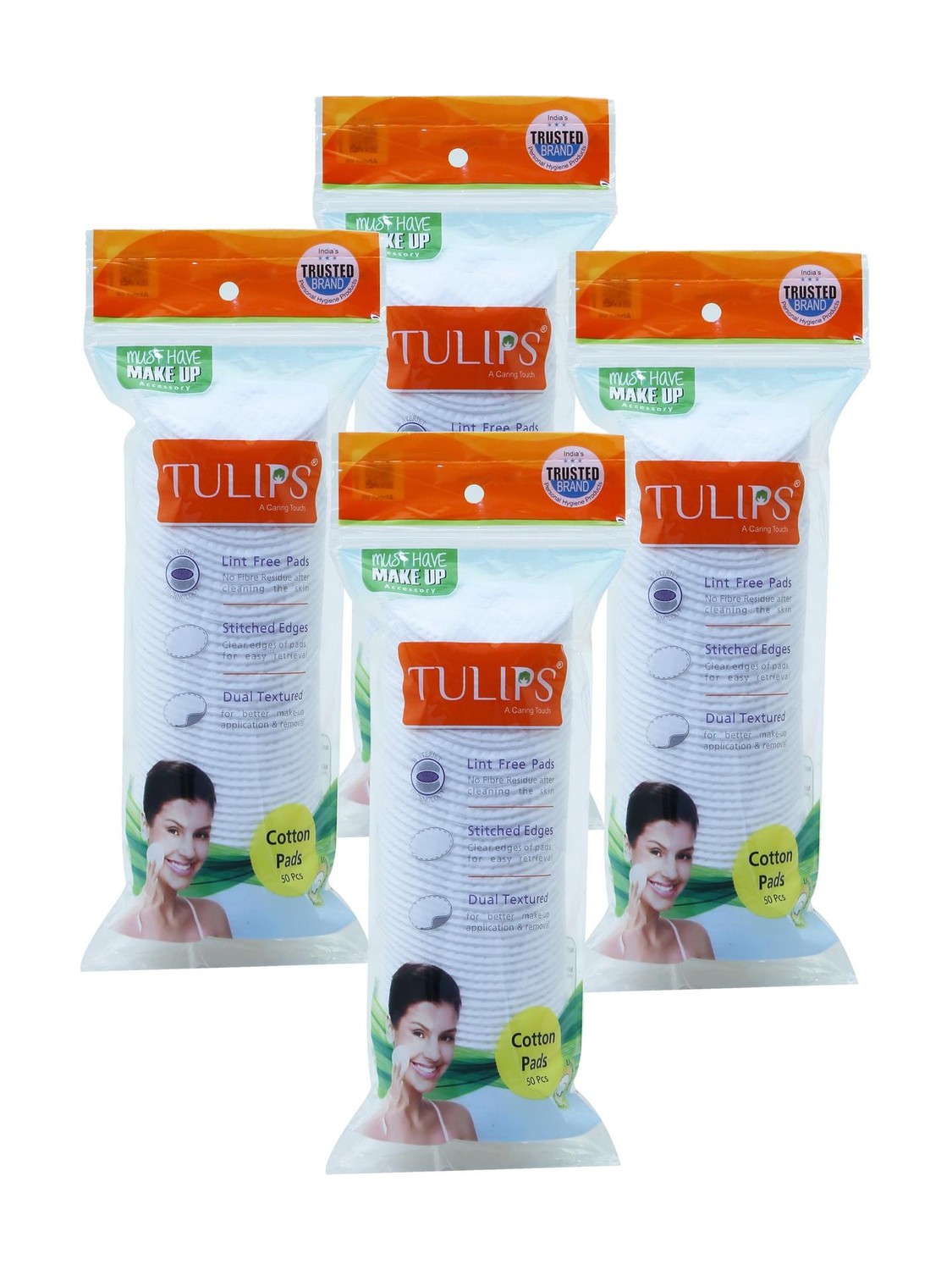 Tulips Cotton Pad in a Ziplock Bag