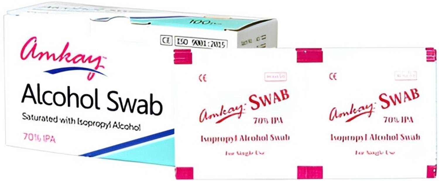 AMKAY Disposable Alcohol Swab Sterile Antiseptic Cleaning Swab For Disinfection Use