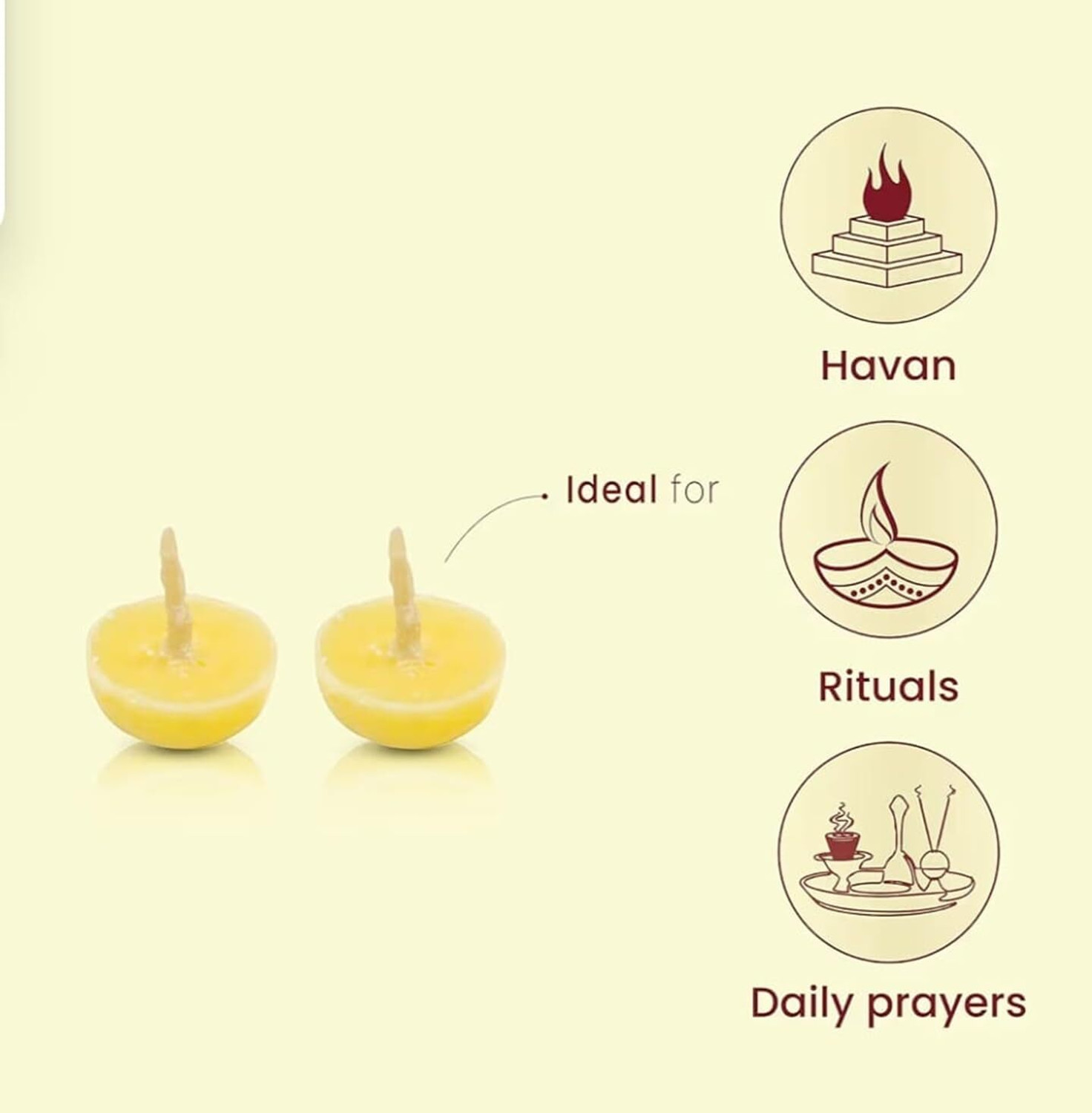 Image of Sai Cow Ghee Puja Batti|Jyoti for Aarti| Cotton Wick