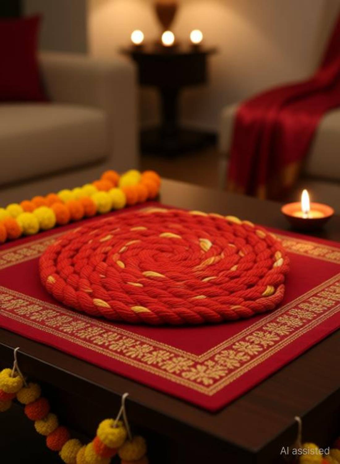 Agnirva Akhand Jyot Batti Mauli Special Akhand Jyot 33 inch For Navratri Diwali Special Cotton Wick