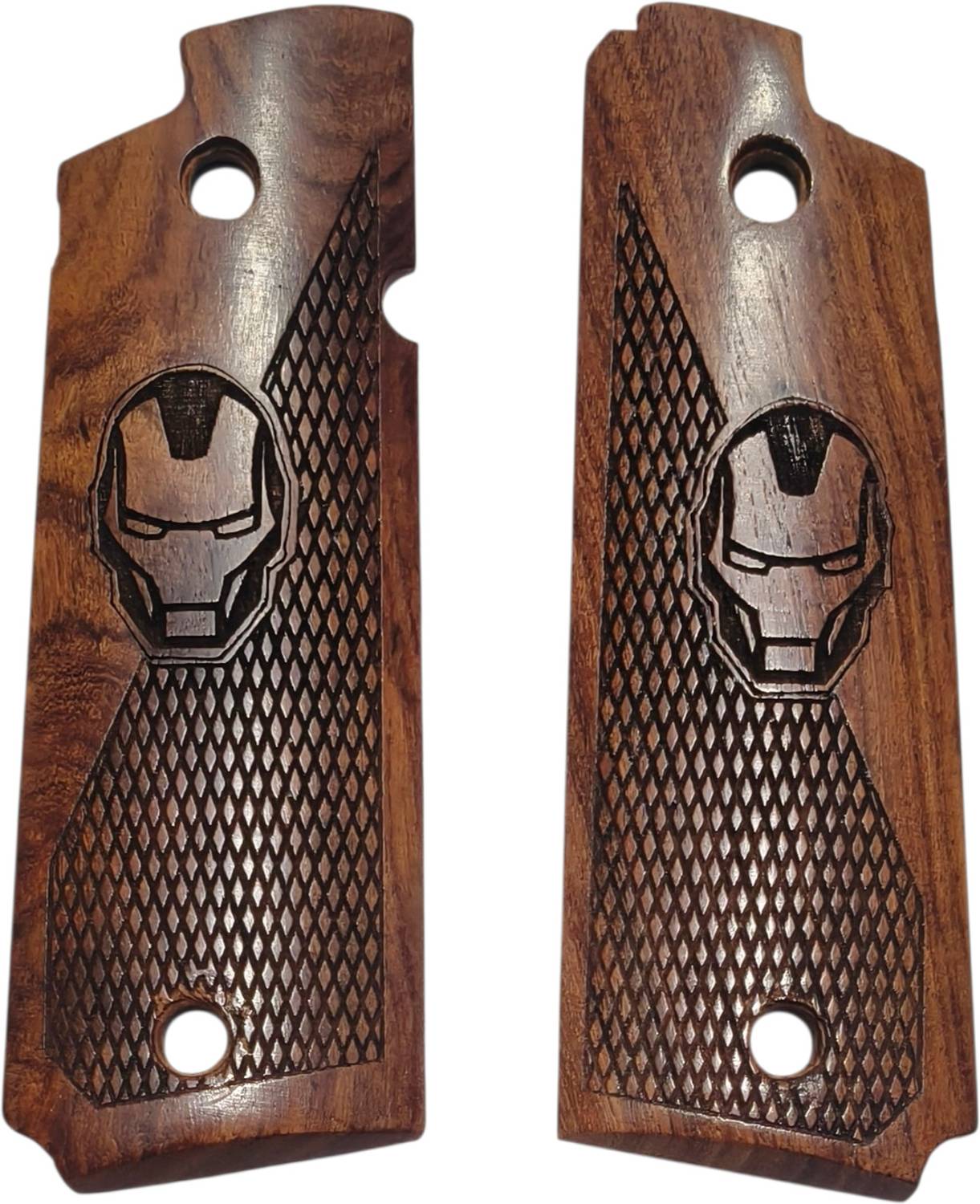 SandhuGunHouse Wood Grips For 45 Bore MSD Guardian,Commander,Colt