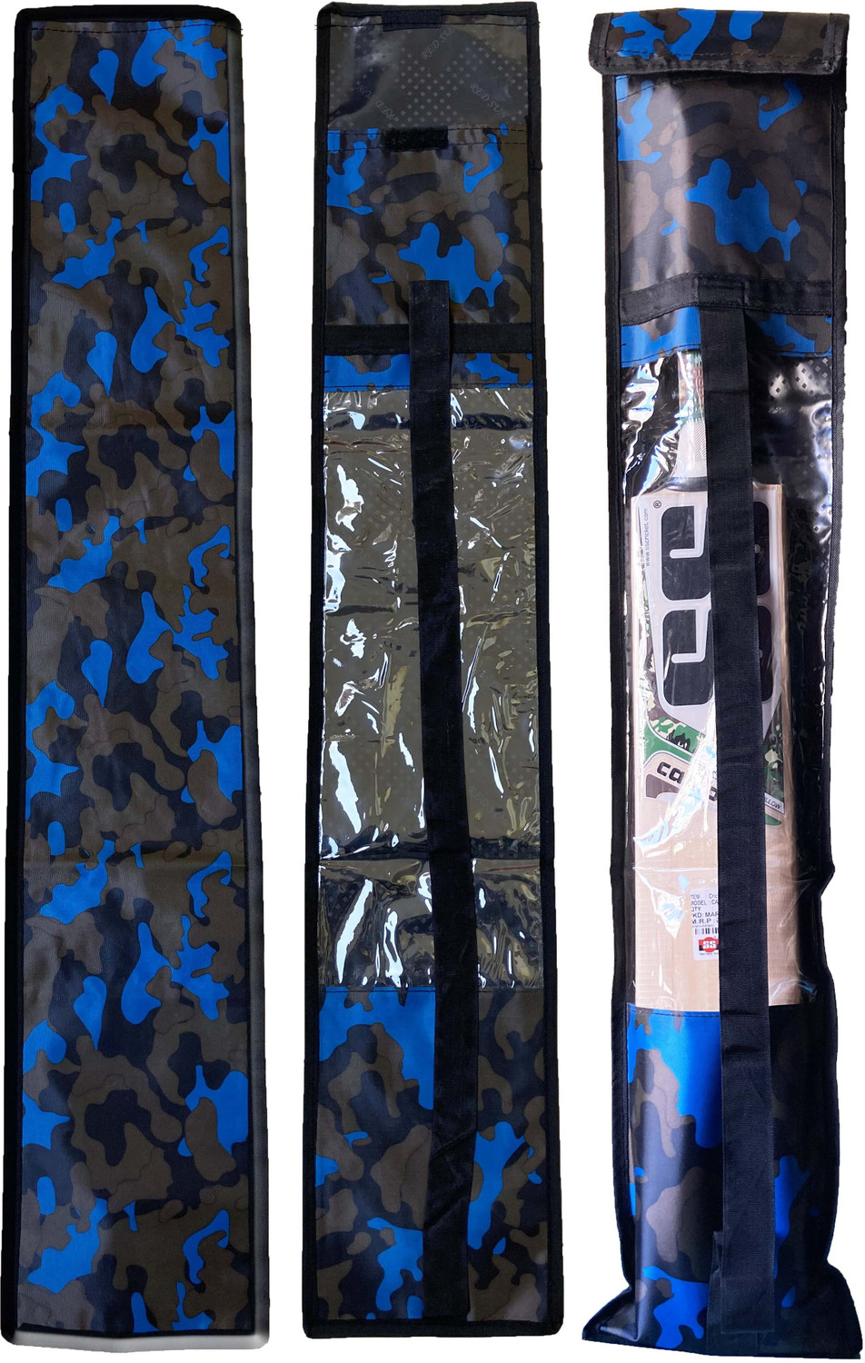 Image of Kataar Enterprises Blue Glossy cricket Bat Cover Free Size