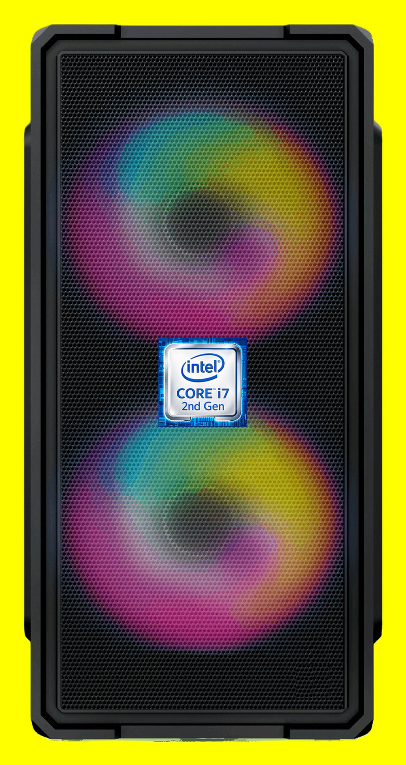 Image of JDS LABCARES Intel Core i7 (2nd Gen) Processor [4 Cores, 8 Threads] [EEW-N5] Gaming Desktop with RGB Fans | Core i7 - 2600 Processor (8 GB RAM /Intel UHD Graphics /256 GB SSD Capacity /Windows 11 Pro) Mini Gaming Tower with MS Office