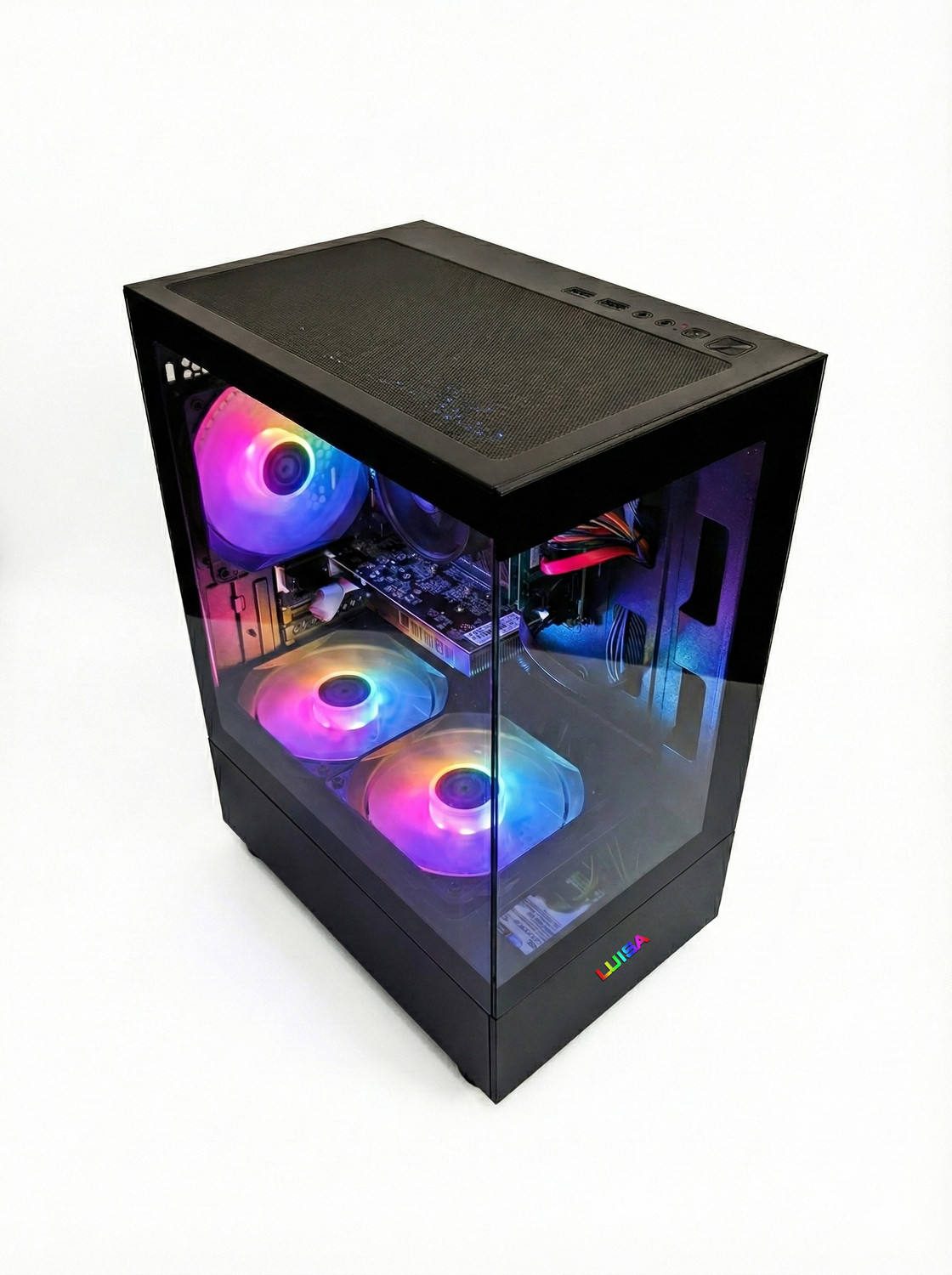 Image of LUISA GAMEING ICECAP i5-3470-16GB RAM-256GB SSD-4GB GRAPHIC CARD Intel Core i5 3470 Processor (16 GB RAM /NVIDIA Graphics /256 GB SSD Capacity /Windows 10 (64-bit) /4 GB Graphics Memory) Gaming Tower with MS Office