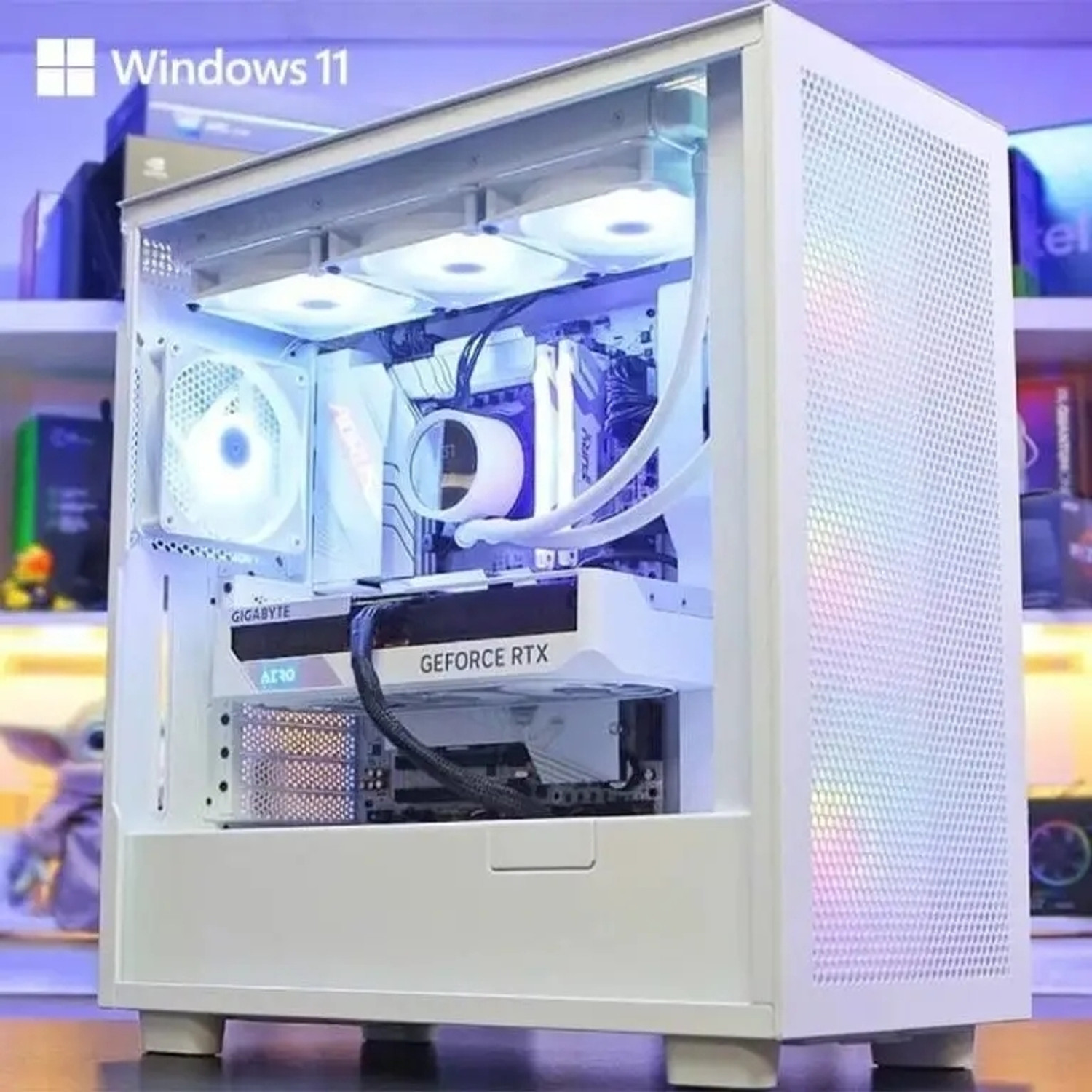Image of EKTECH Ryzen 9 7900X RTX 4070 Gaming PC AMD Ryzen 9 7900X (32 MB RAM /NVIDIA GeForce RTX 4070 Graphics /1 TB SSD Capacity /Windows 11 Pro /12 GB Graphics Memory) Gaming Tower